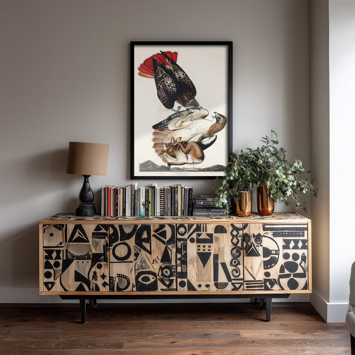 Red-tailed Hawk Art Print - John James Audubon Poster - Birds of America Vintage Illustration