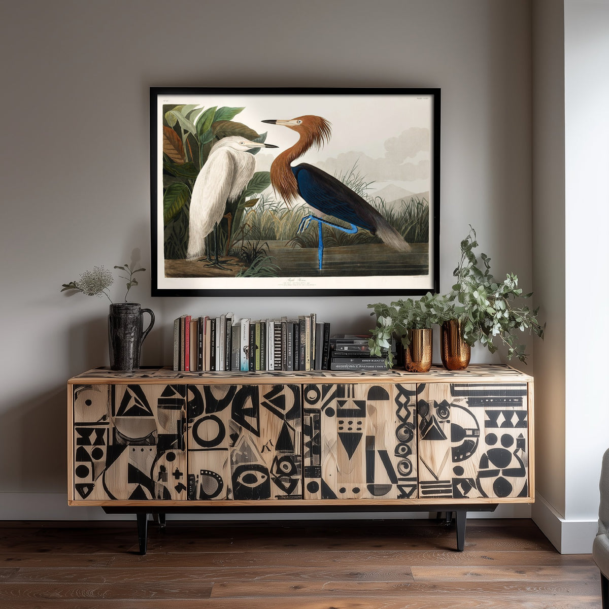 Reddish Egret Art Print - John James Audubon Poster - Birds of America Vintage Illustration