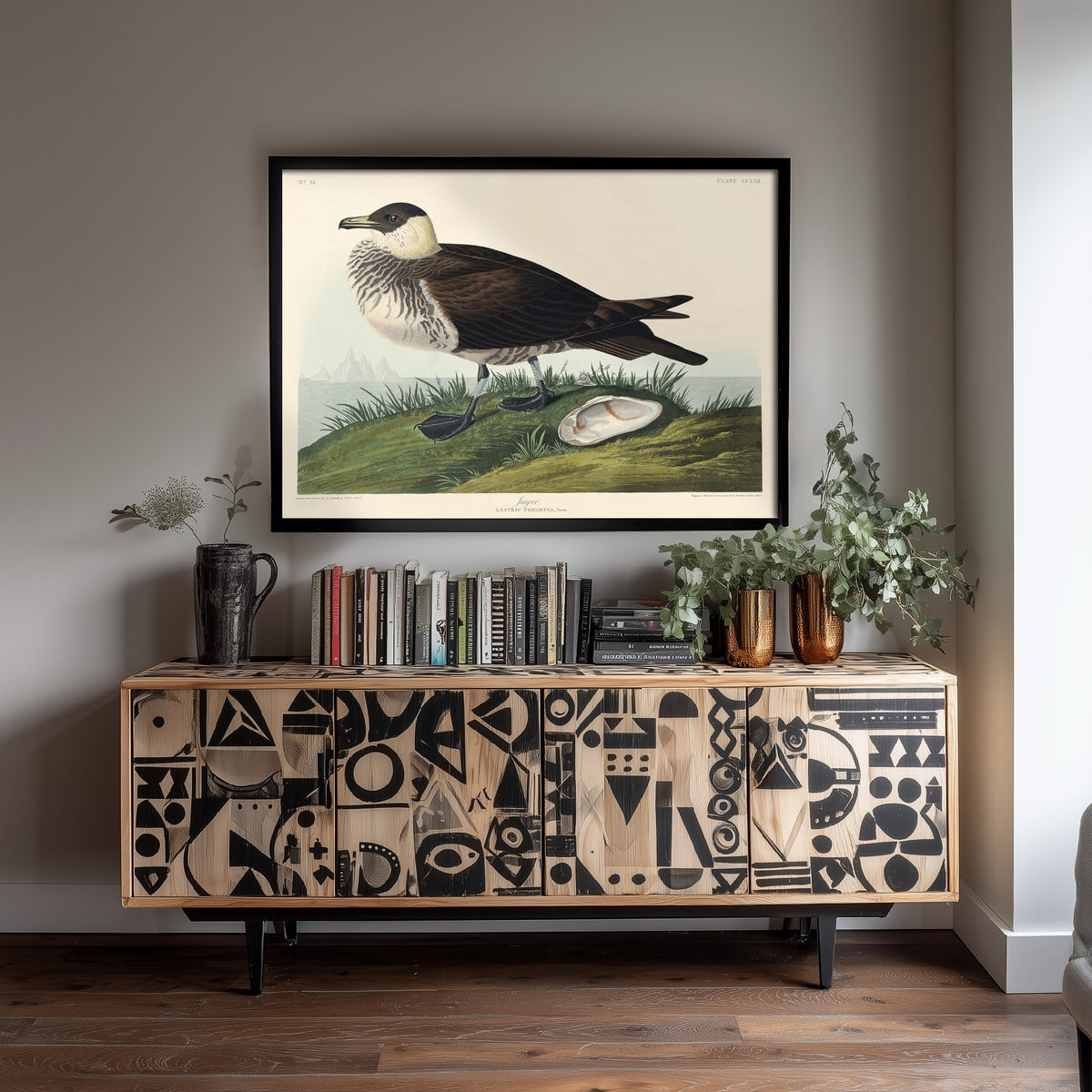 Parasitic Jaeger Art Print - John James Audubon Poster - Birds of America Vintage Illustration