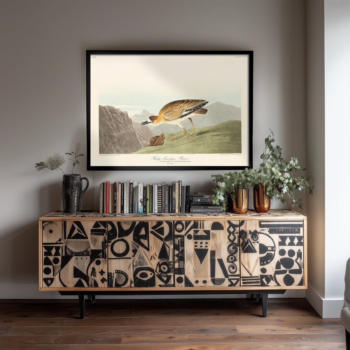 Mountain Plover Art Print - John James Audubon Poster - Birds of America Vintage Illustration