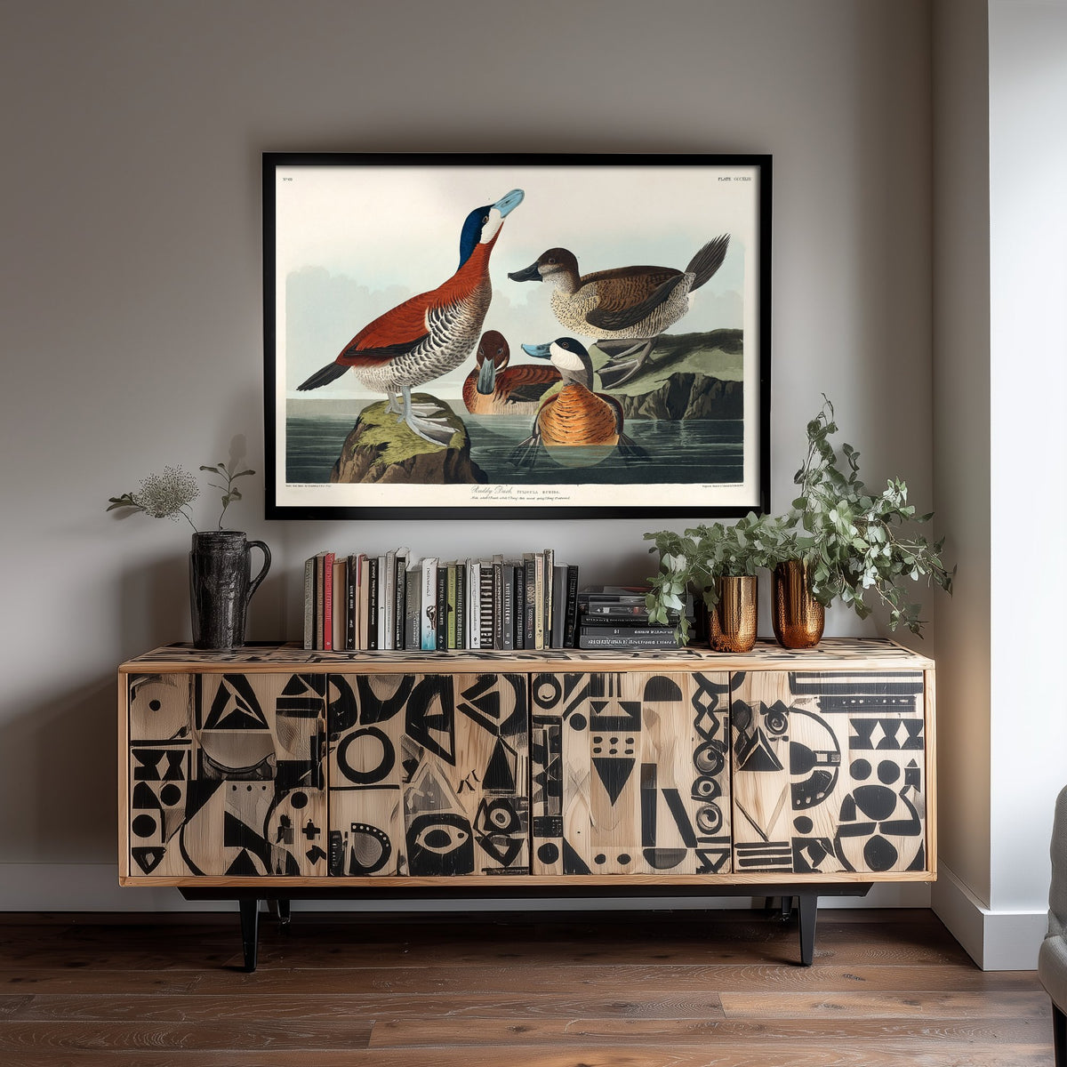 Ruddy Duck Art Print - John James Audubon Birds of America - Vintage Ornithology Illustration Poster