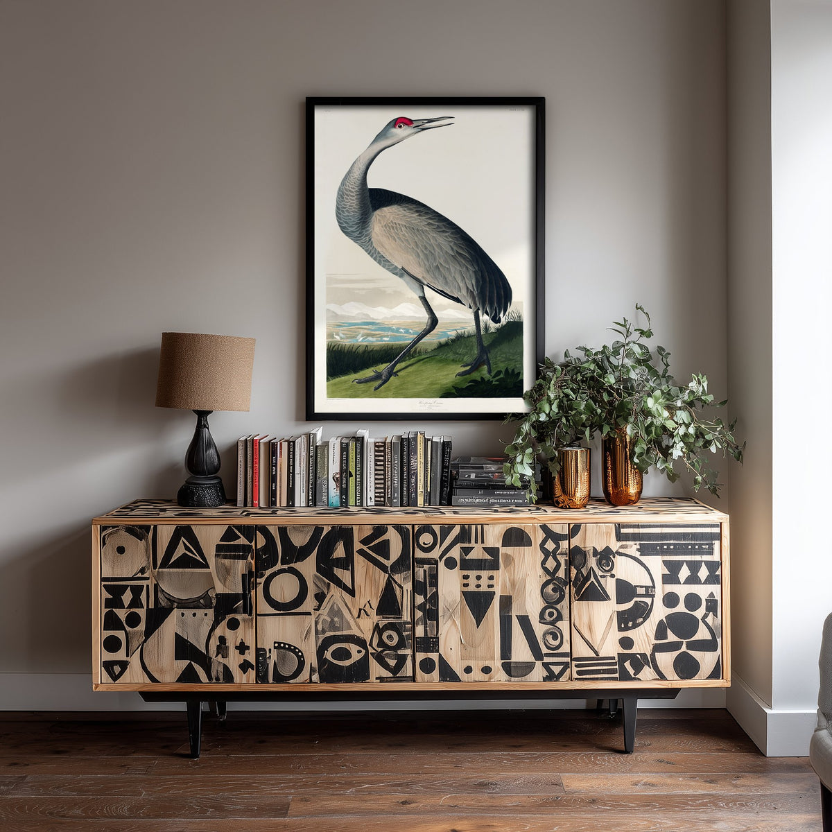 Sandhill Crane Art Print - John James Audubon Birds of America - Vintage Bird Illustration Poster