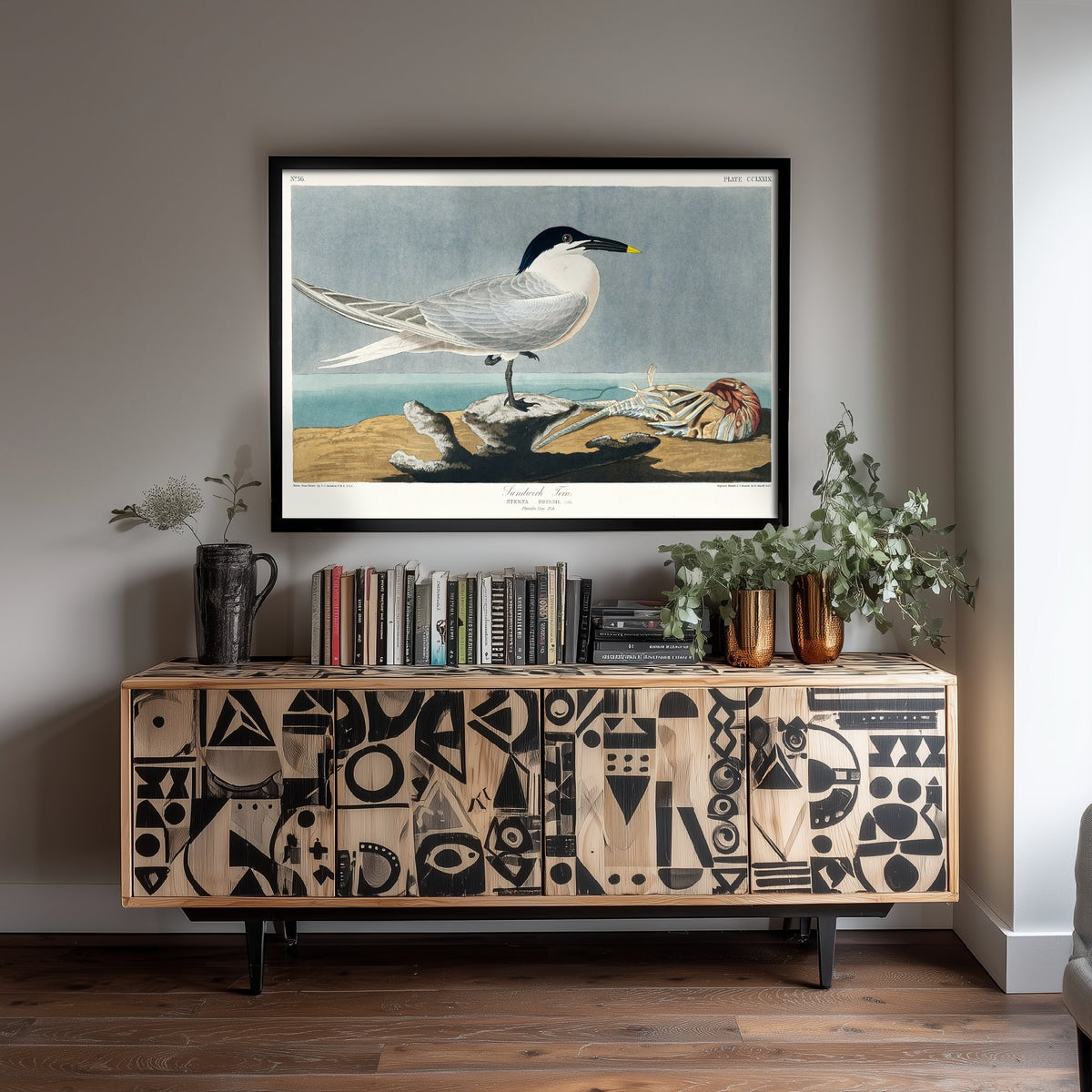 Sandwich Tern Art Print - John James Audubon Birds of America - Vintage Seabird Illustration Poster