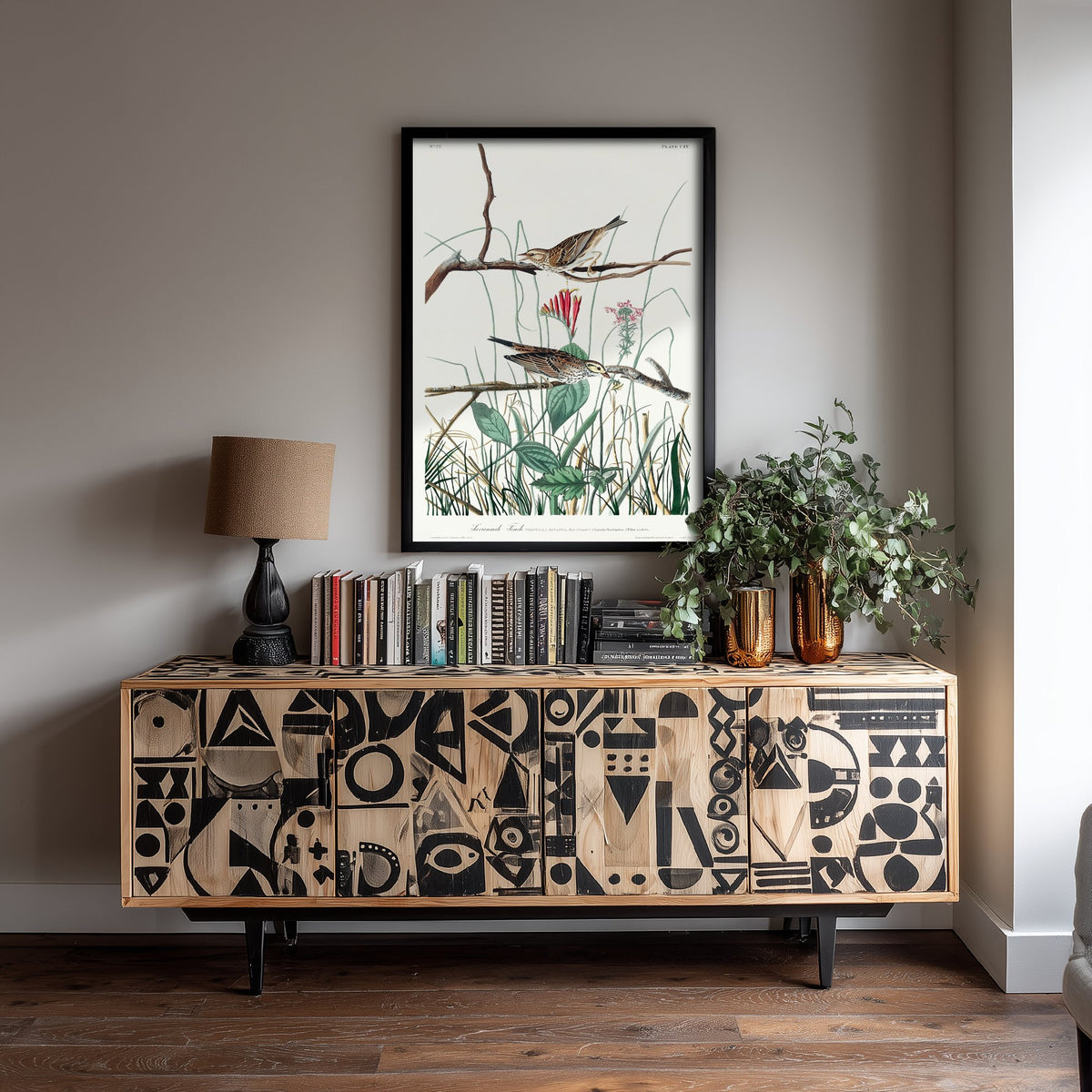 Savannah Sparrow Art Print - John James Audubon Birds of America - Vintage Ornithology Illustration Poster
