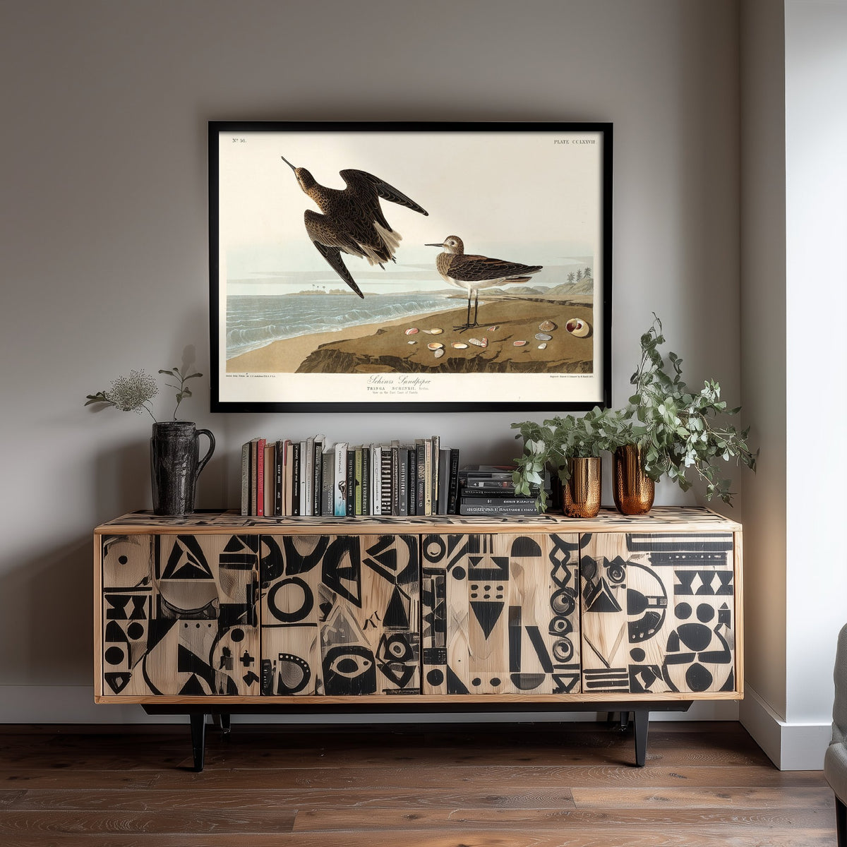 White-rumped Sandpiper - John James Audubon Birds of America - Vintage Ornithology Art Print Poster Illustration