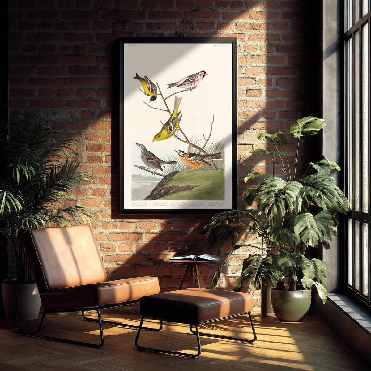 Smith's Longspur Art Print - John James Audubon Birds of America Poster - Vintage Ornithology Illustration