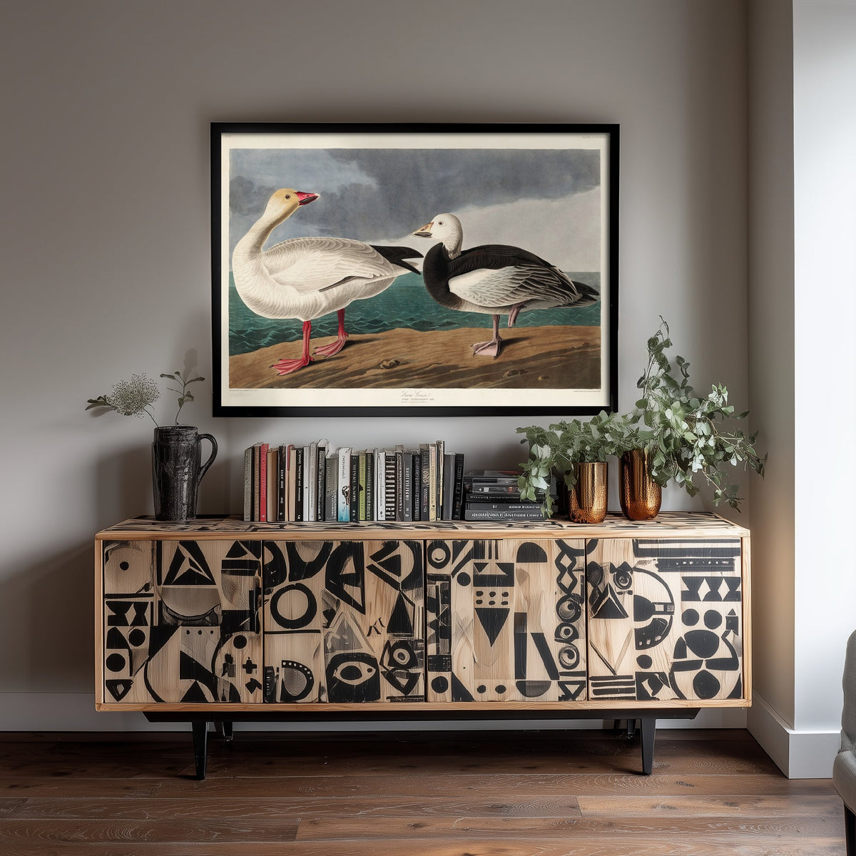 Snow Goose Art Print - John James Audubon Birds of America Poster - Vintage Ornithology Illustration