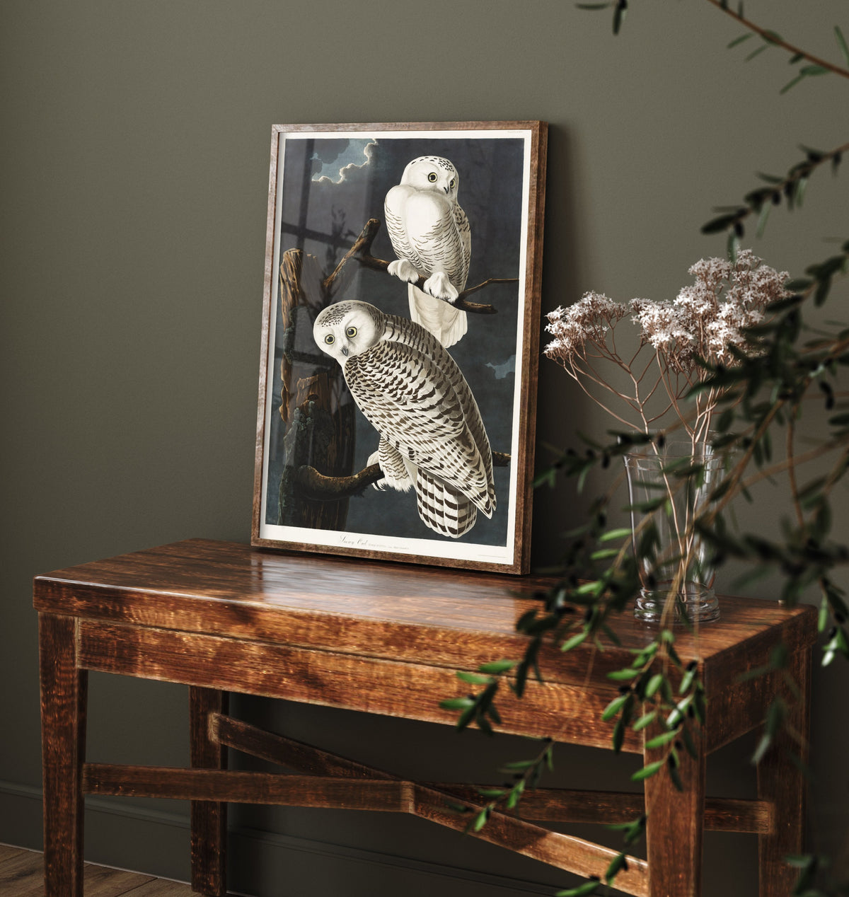 Snowy Owl Art Print - John James Audubon Birds of America Poster - Vintage Ornithology Illustration