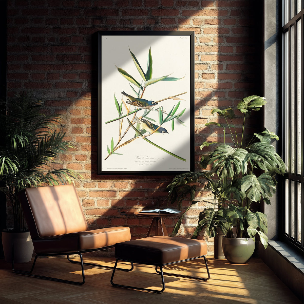 Blue-headed Vireo Art Print - John James Audubon Birds of America Poster - Solitary Vireo Illustration