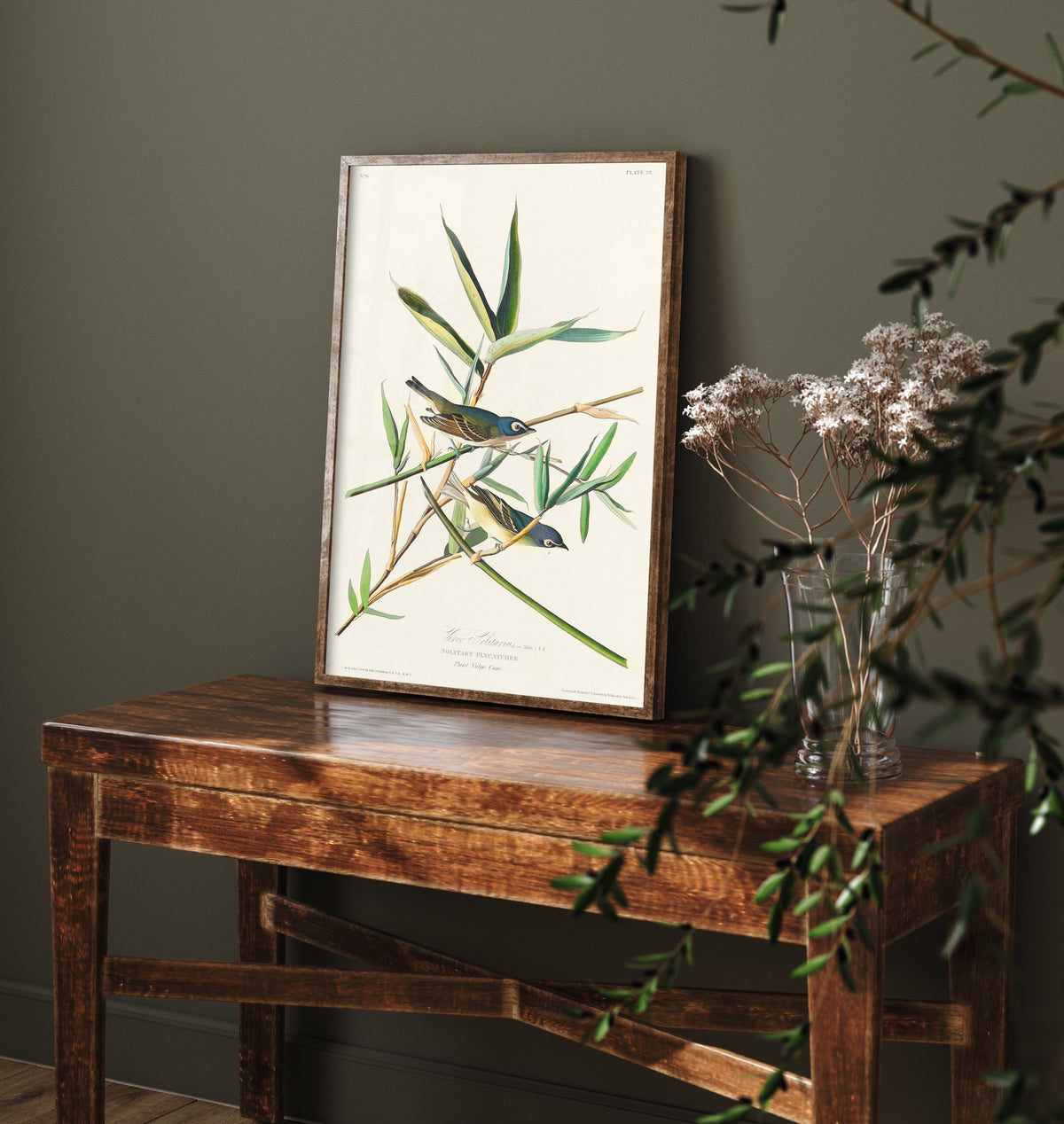 Blue-headed Vireo Art Print - John James Audubon Birds of America Poster - Solitary Vireo Illustration
