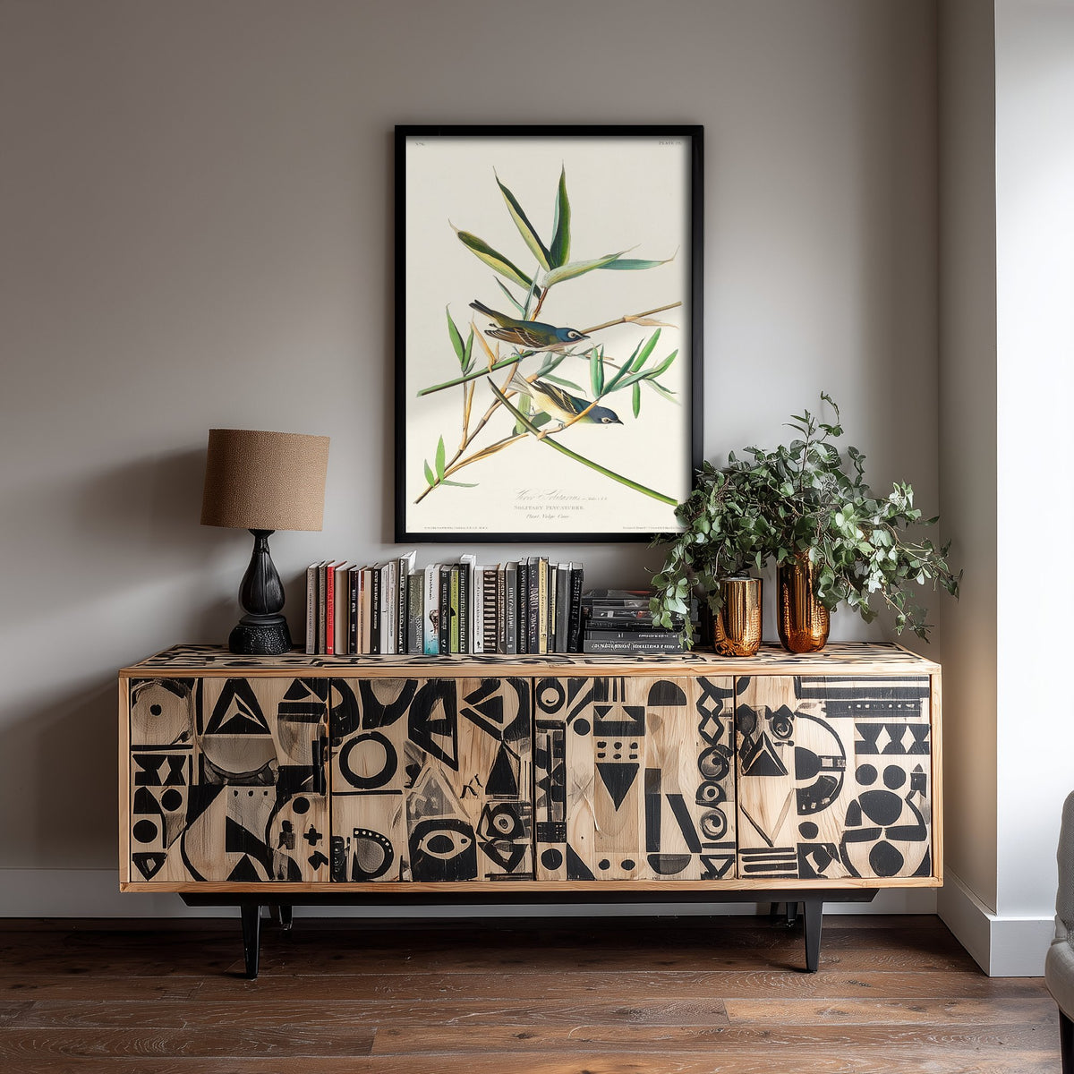 Blue-headed Vireo Art Print - John James Audubon Birds of America Poster - Solitary Vireo Illustration