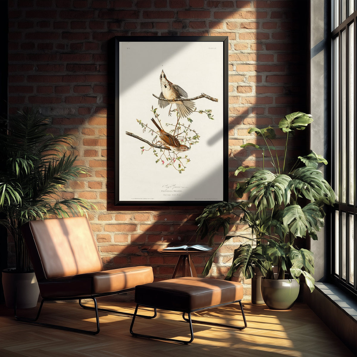 Song Sparrow Art Print - John James Audubon Birds of America Poster - Vintage Ornithology Illustration