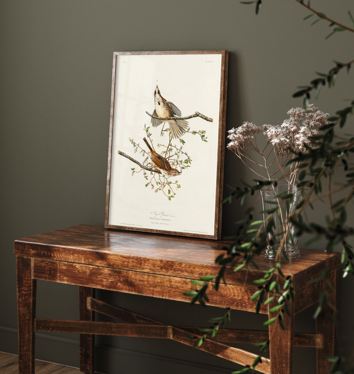 Song Sparrow Art Print - John James Audubon Birds of America Poster - Vintage Ornithology Illustration