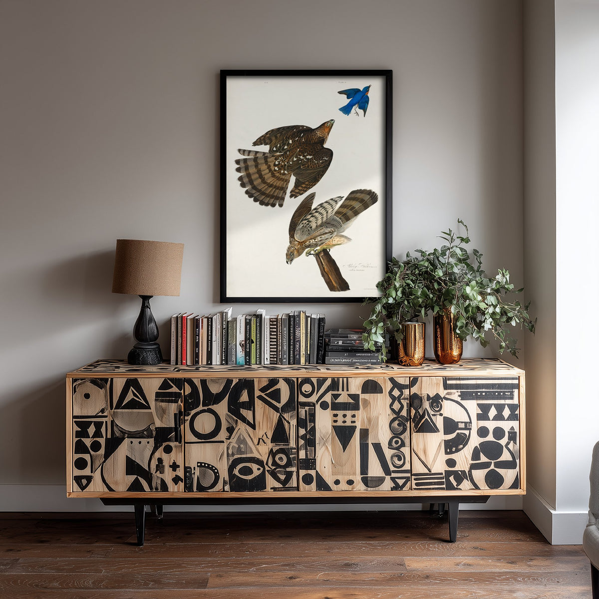 Coopers Hawk Art Print - John James Audubon Birds of America - Vintage Illustration Poster