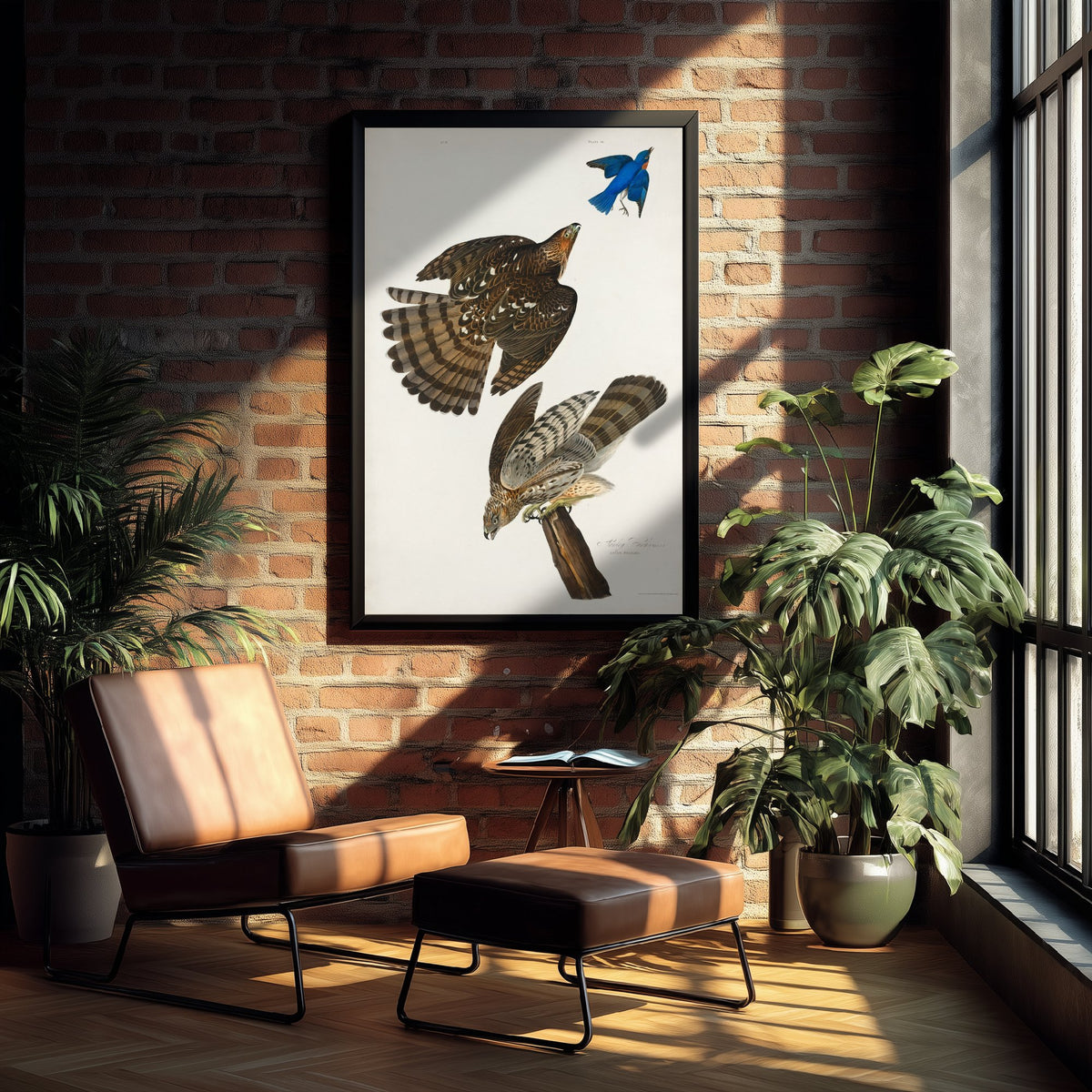 Coopers Hawk Art Print - John James Audubon Birds of America - Vintage Illustration Poster