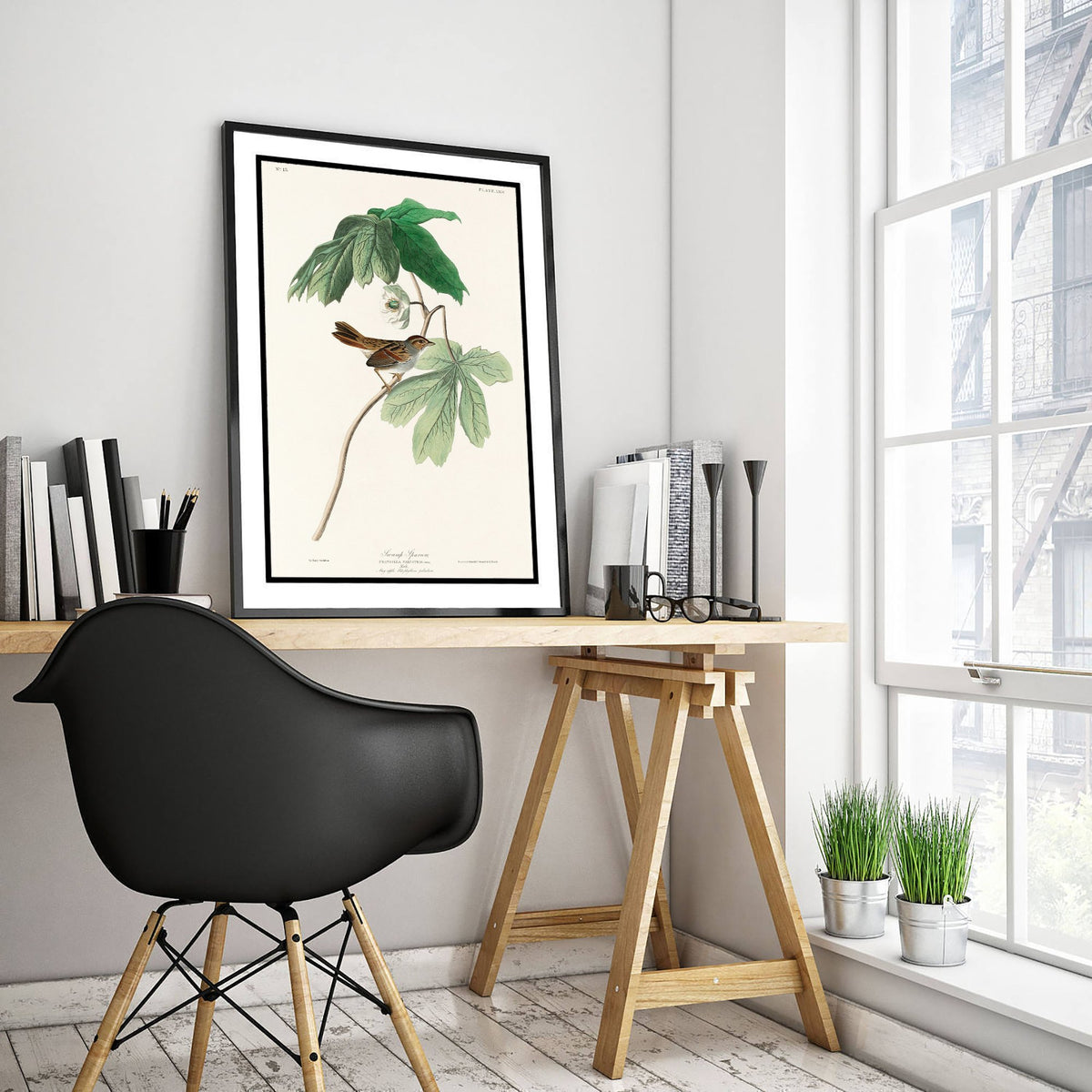 Swamp Sparrow Art Print - John James Audubon Birds of America - Vintage Ornithology Illustration Poster