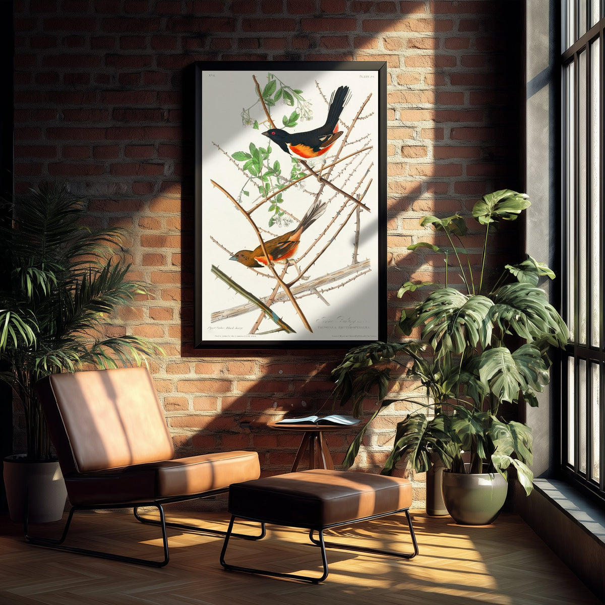 Eastern Towhee - John James Audubon Birds of America Art Print Poster Illustration