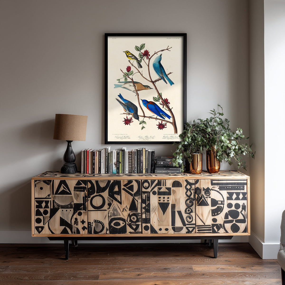 Townsend's Warbler - John James Audubon Birds of America Art Print Poster Illustration