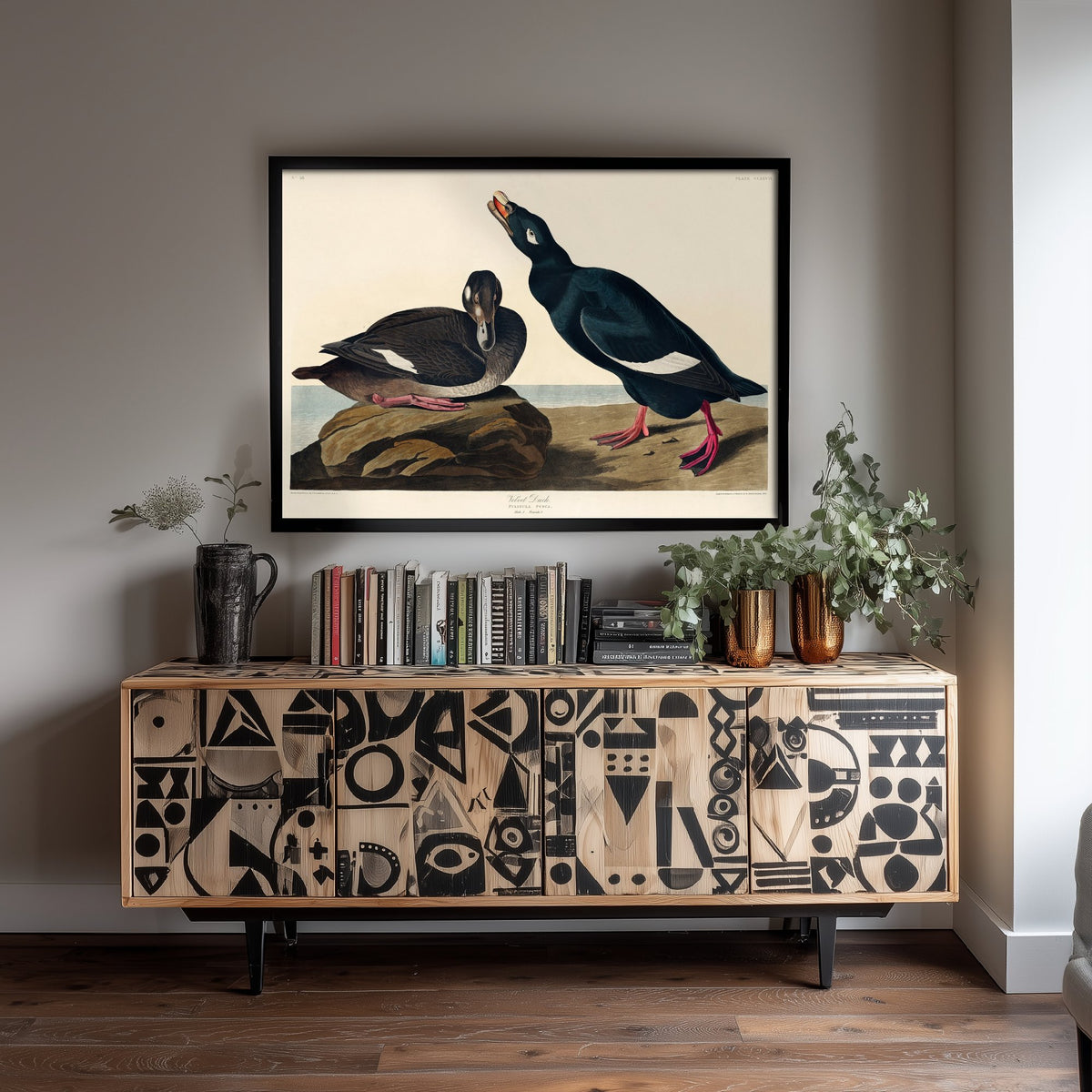 White-winged Scoter Art Print - John James Audubon Birds of America - Velvet Duck Vintage Ornithology Illustration Poster