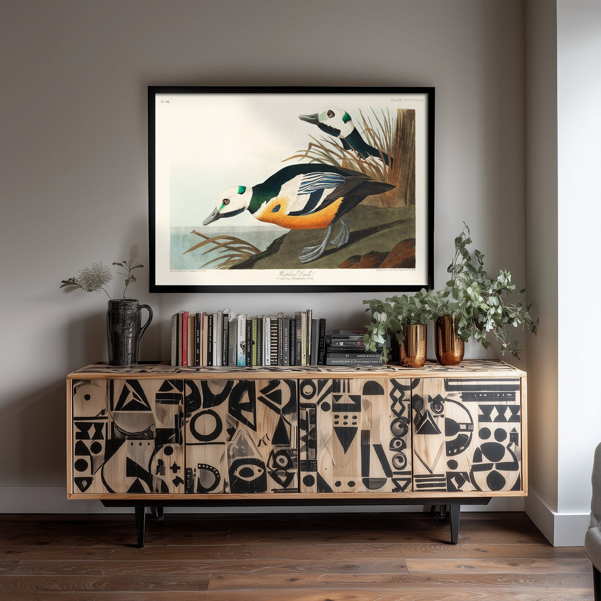 Steller's Eider Art Print - John James Audubon Birds of America - Western Duck Vintage Ornithology Illustration Poster
