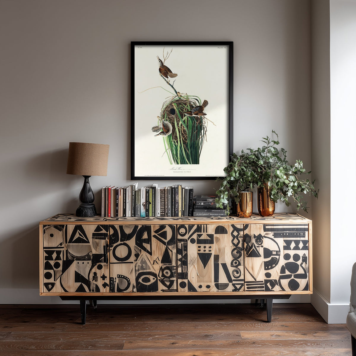 Tree Swallow Art Print - John James Audubon Birds of America - White-bellied Swallow Vintage Illustration Poster