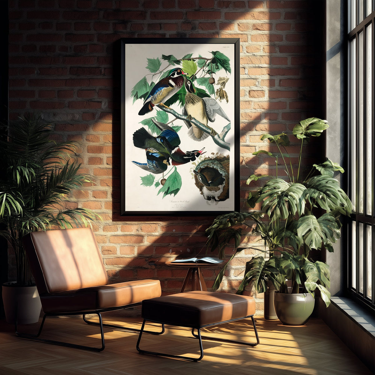 Wood Duck - John James Audubon Birds of America - Vintage Waterfowl Art Print Poster Illustration