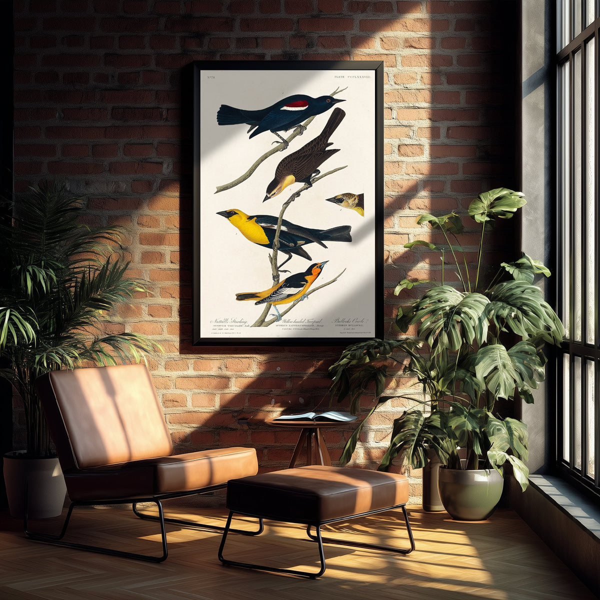Yellow-headed Blackbird Art Print - John James Audubon Birds of America Vintage Bird Illustration Poster