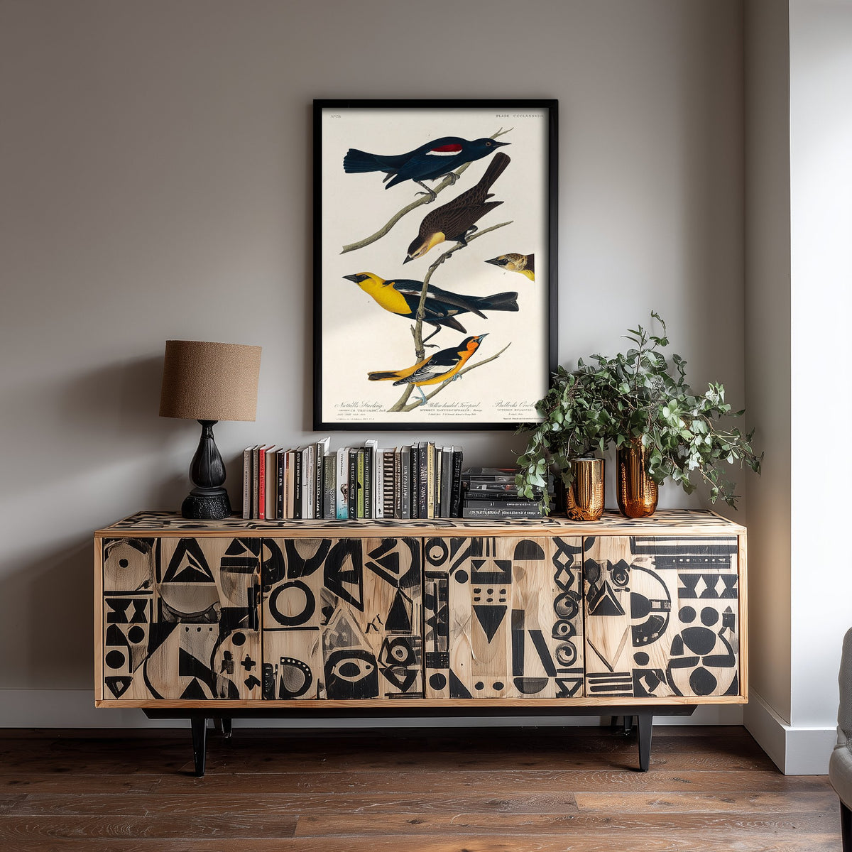 Yellow-headed Blackbird Art Print - John James Audubon Birds of America Vintage Bird Illustration Poster