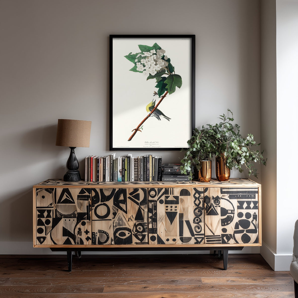 Yellow-throated Vireo Art Print - John James Audubon Birds of America Vintage Songbird Illustration Poster