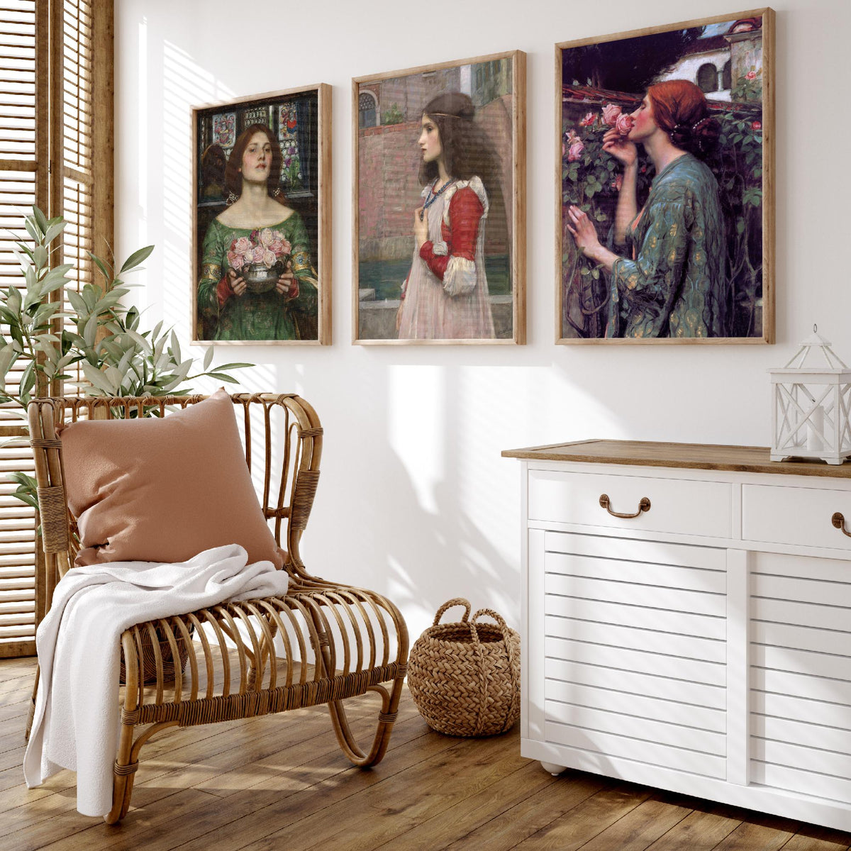 John William Waterhouse Set of Three Art Prints - Juliet, The Soul of the Rose - Pre Raphaelite Painting Poster