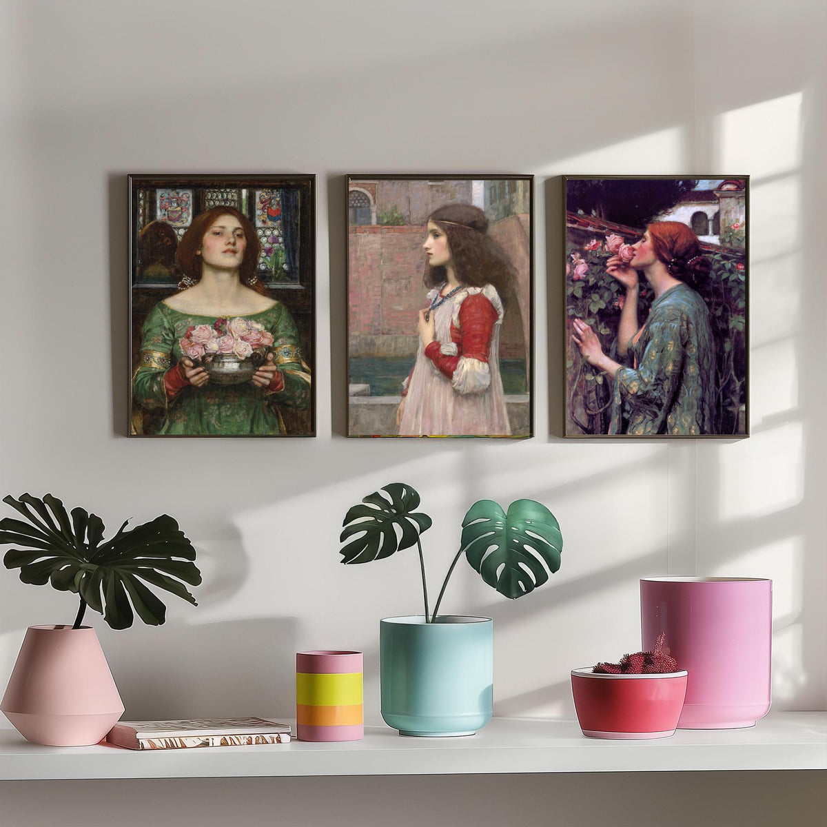 John William Waterhouse Set of Three Art Prints - Juliet, The Soul of the Rose - Pre Raphaelite Painting Poster