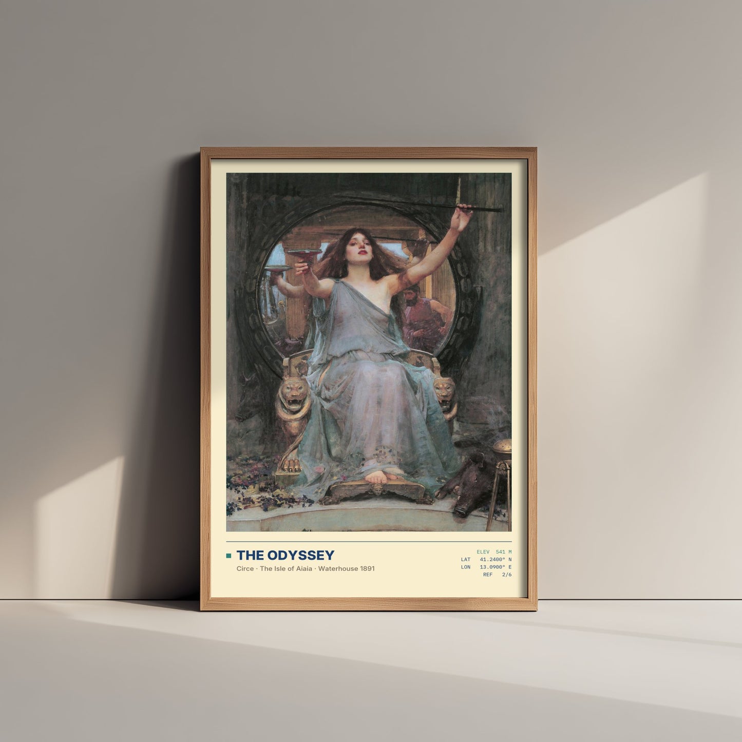 John William Waterhouse - Circe Offering the Cup to Ulysses (1891) - The Odyssey Gallery Poster - Classic Painting Art Print