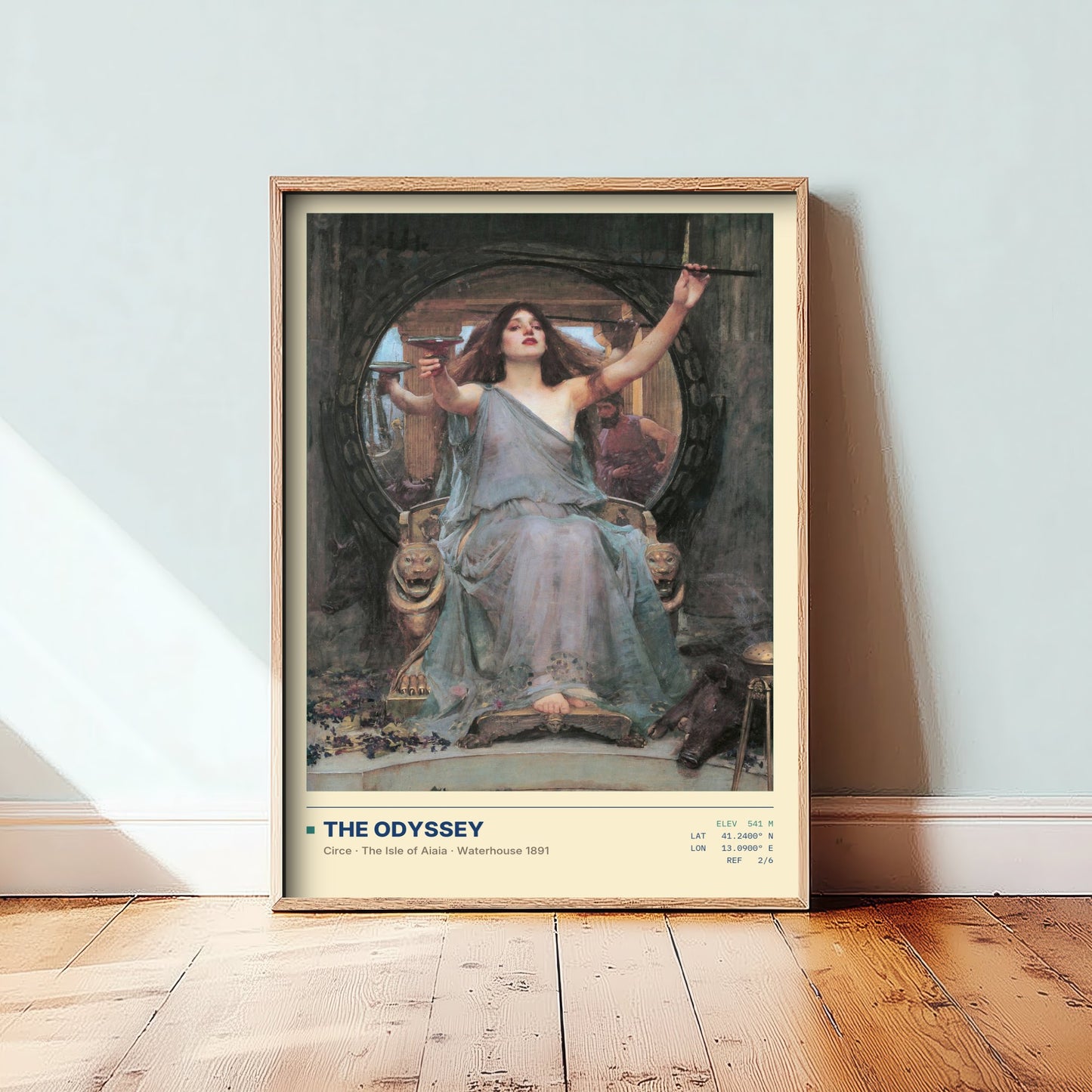 John William Waterhouse - Circe Offering the Cup to Ulysses (1891) - The Odyssey Gallery Poster - Classic Painting Art Print