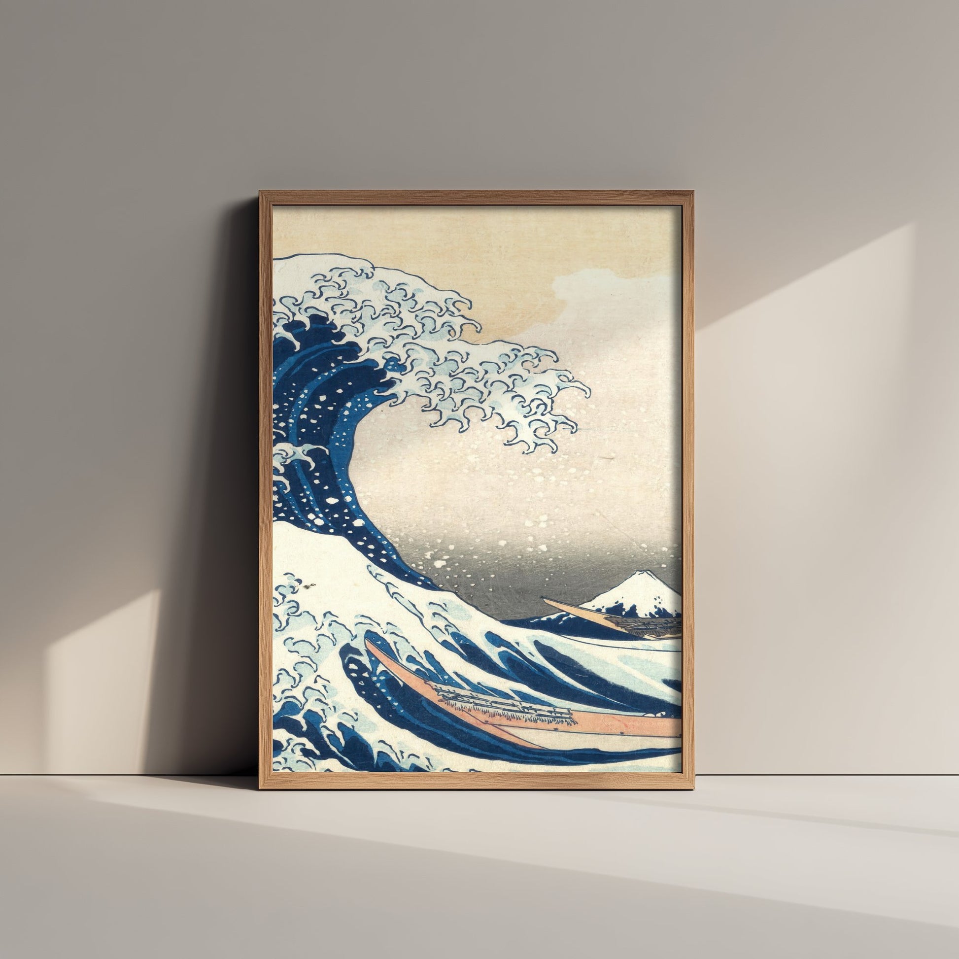 Katsushika Hokusai - Great Wave off Kanagawa, Mount Fuji (1831) - Woodblock Art Print - Ukiyo-e Poster - Woodcut V3 2/3