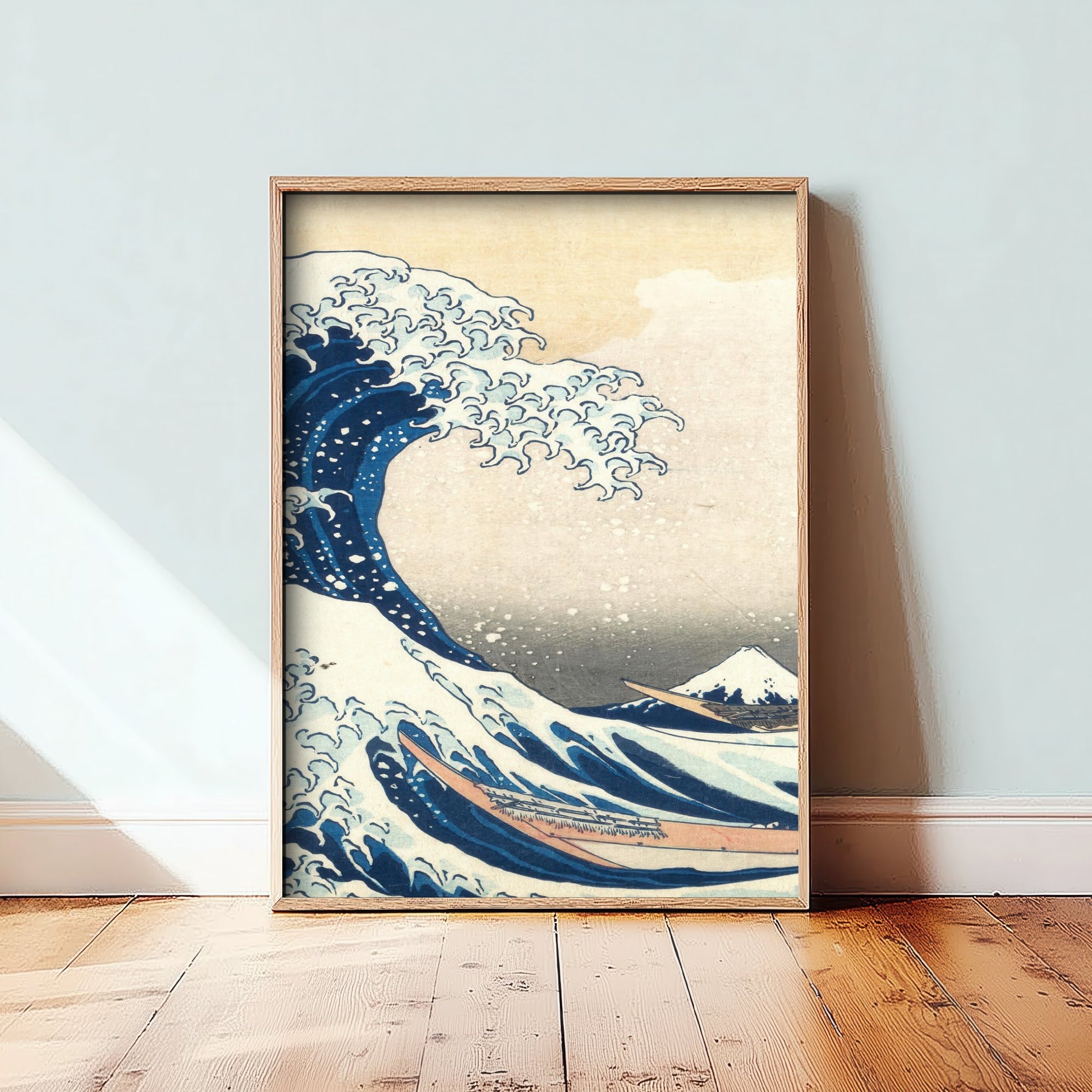 Katsushika Hokusai - Great Wave off Kanagawa, Mount Fuji (1831) - Woodblock Art Print - Ukiyo-e Poster - Woodcut V3 2/3