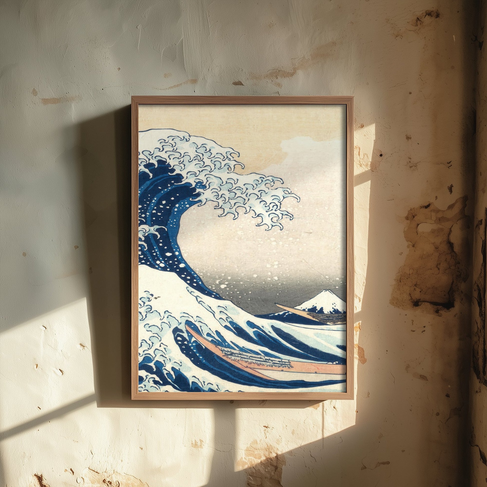 Katsushika Hokusai - Great Wave off Kanagawa, Mount Fuji (1831) - Woodblock Art Print - Ukiyo-e Poster - Woodcut V3 2/3