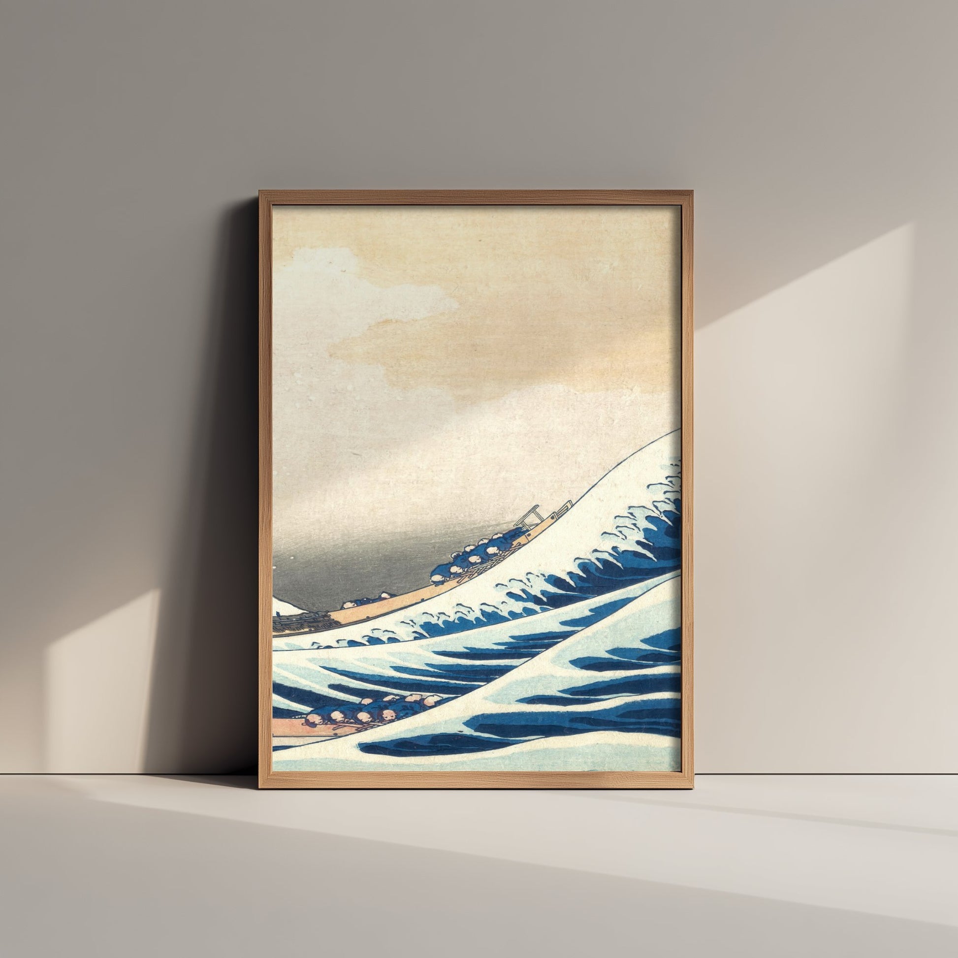 Katsushika Hokusai - Great Wave off Kanagawa, The Crest (1831) - Woodblock Art Print - Ukiyo-e Poster - Woodcut V3 3/3