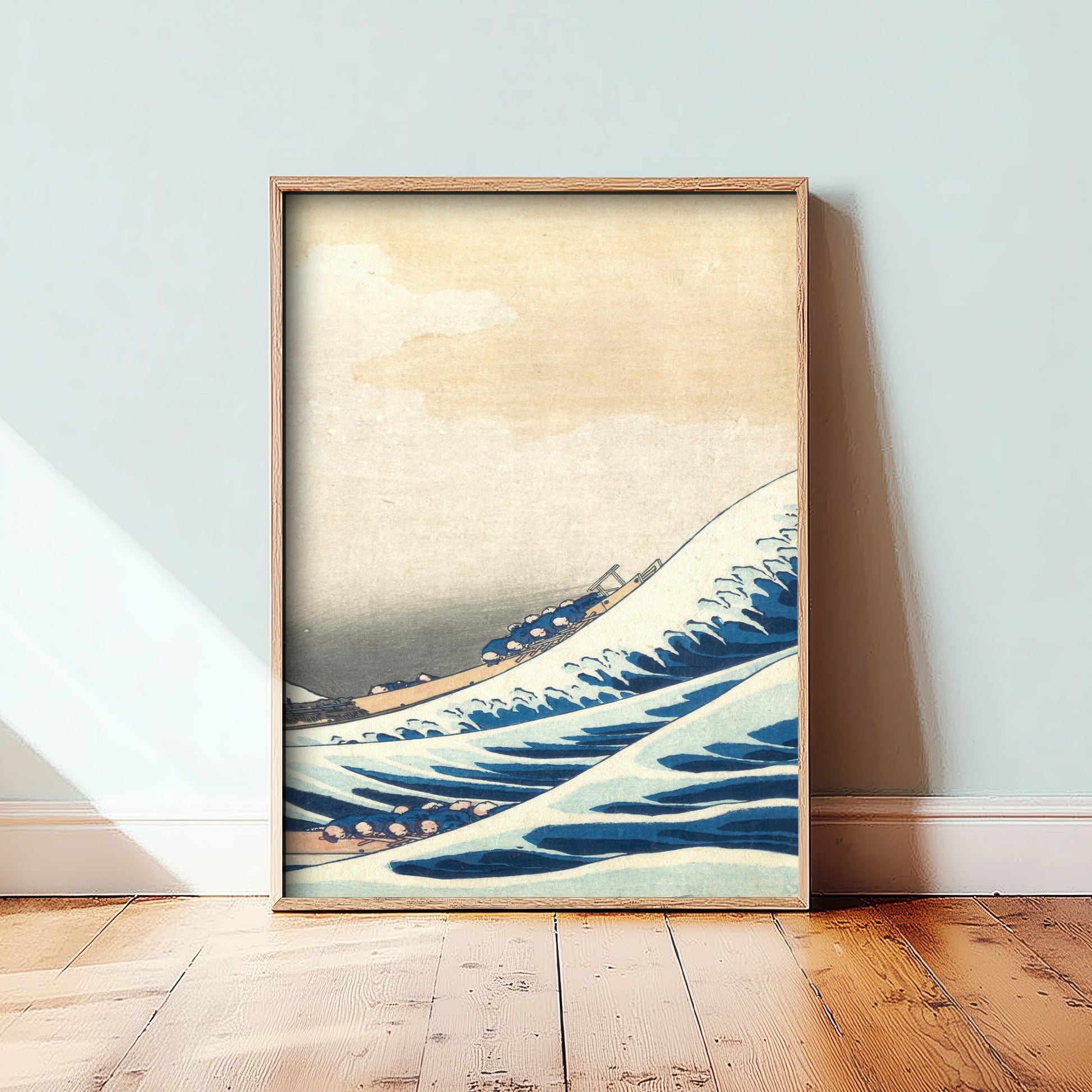 Katsushika Hokusai - Great Wave off Kanagawa, The Crest (1831) - Woodblock Art Print - Ukiyo-e Poster - Woodcut V3 3/3