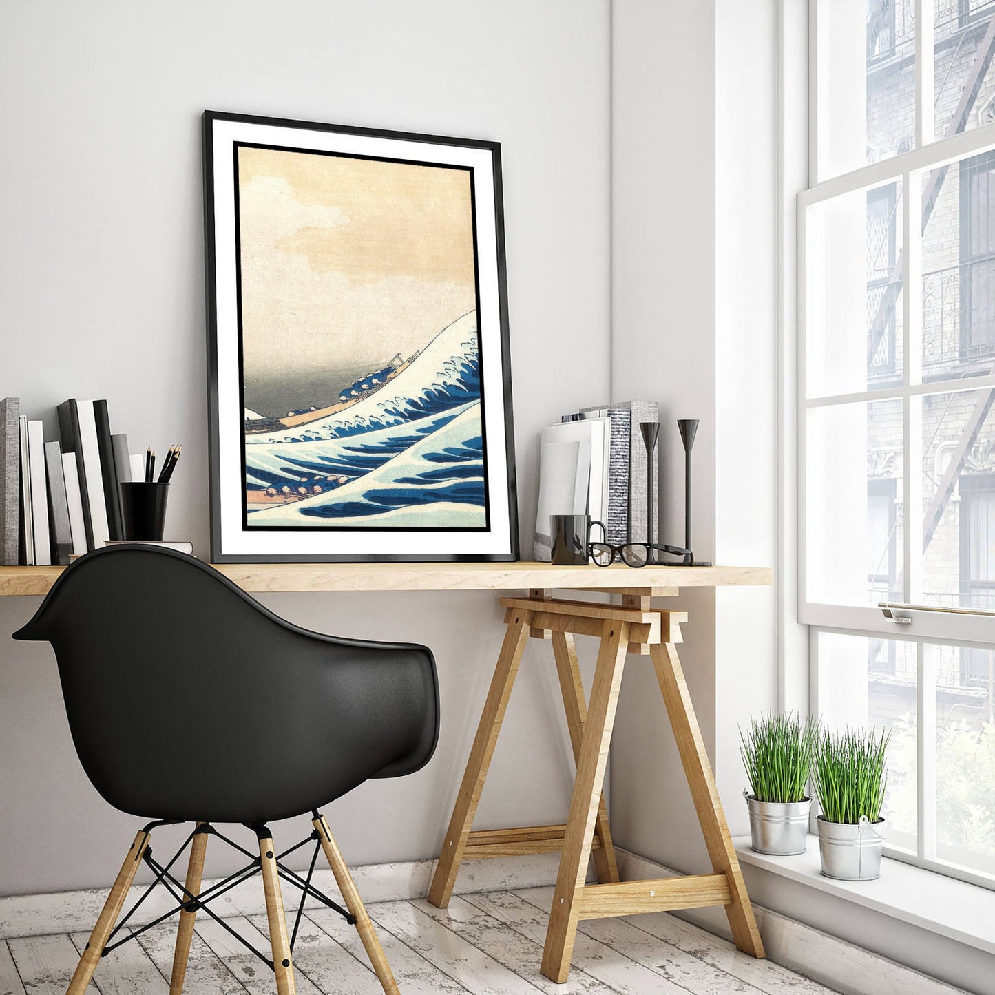 Katsushika Hokusai - Great Wave off Kanagawa, The Crest (1831) - Woodblock Art Print - Ukiyo-e Poster - Woodcut V3 3/3