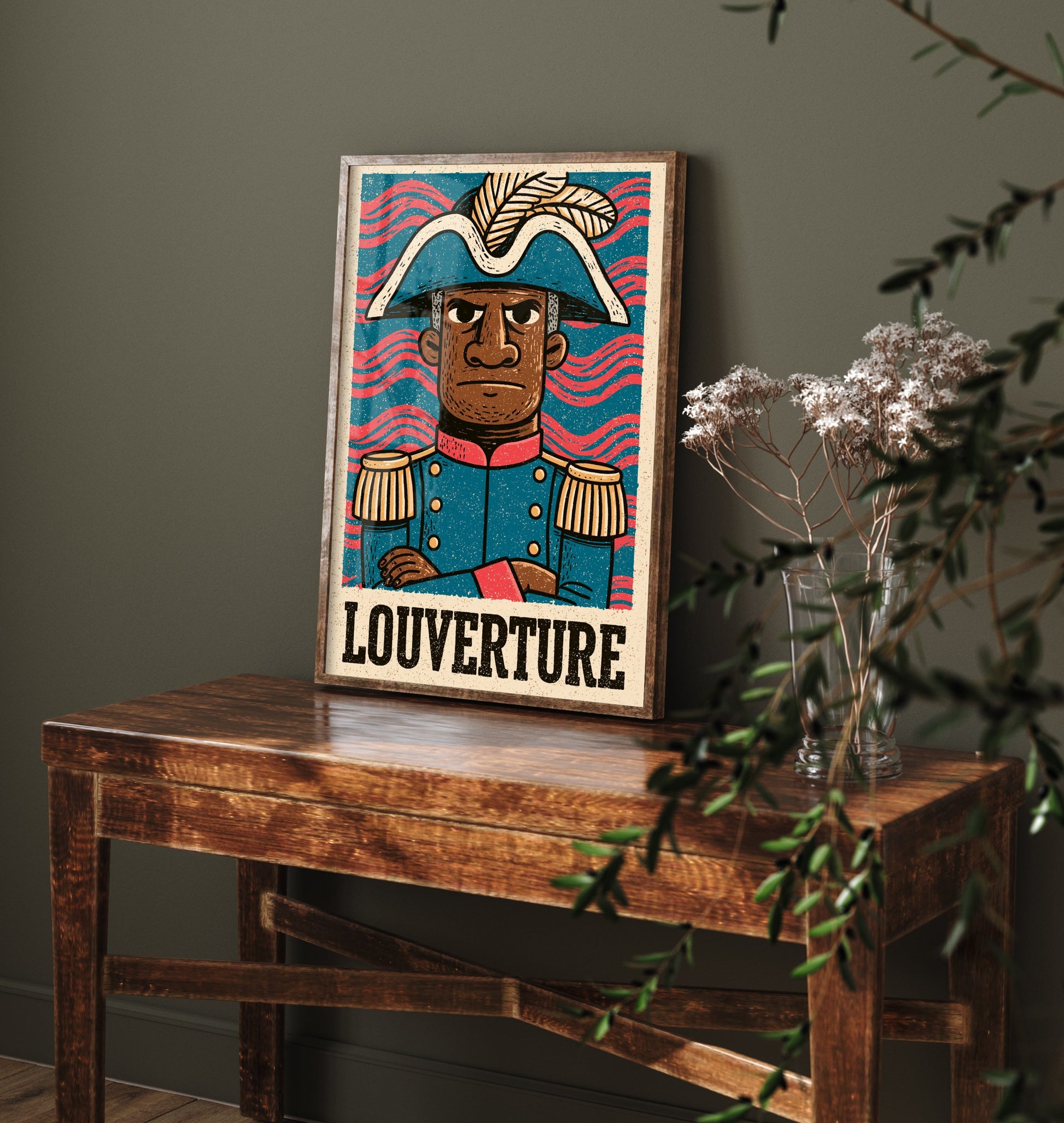 Toussaint Louverture Art Print - Liberator Portrait Poster - Bold Woodcut Illustration - Haiti History 2/3
