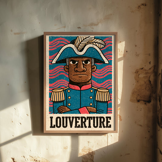Toussaint Louverture Art Print - Liberator Portrait Poster - Bold Woodcut Illustration - Haiti History 2/3
