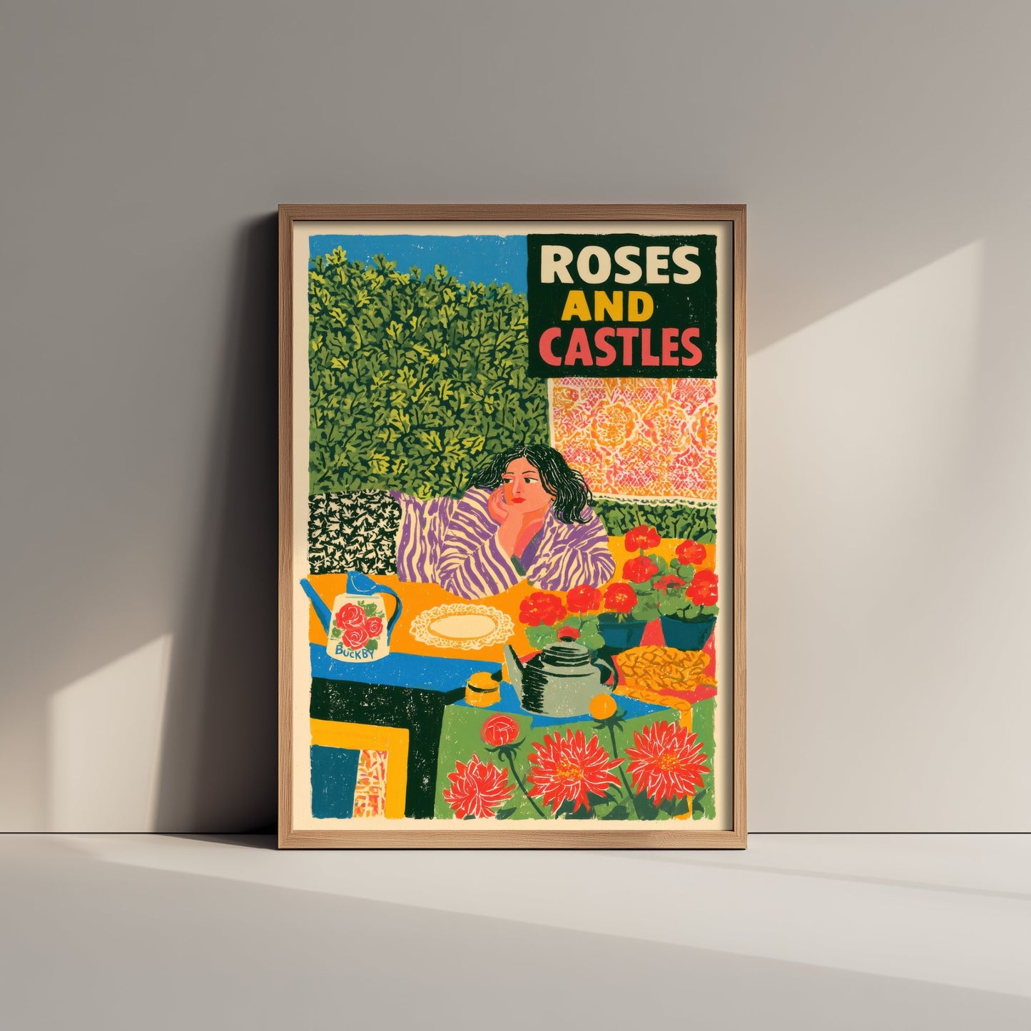 Roses and Castles Art Print - Narrowboat Folk Art Poster - Canal Boat Life Illustration 1/3