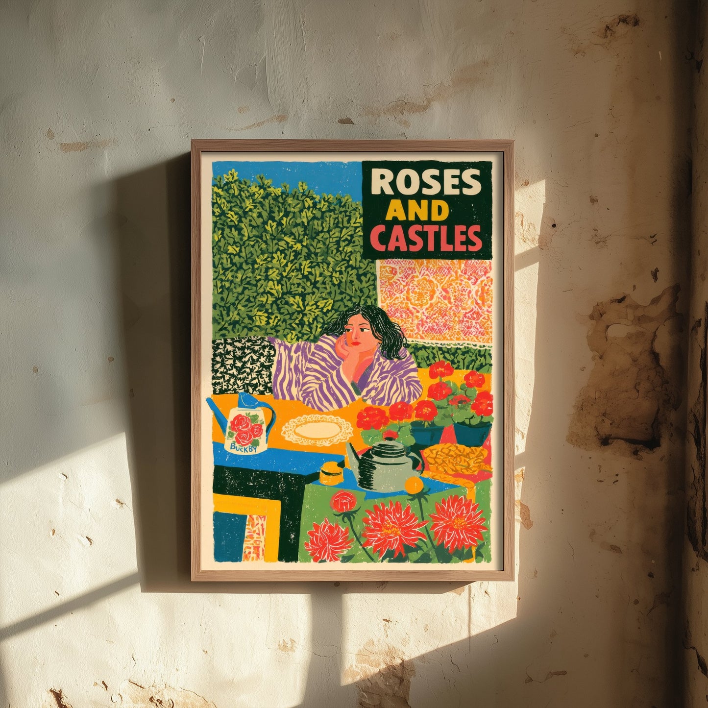 Roses and Castles Art Print - Narrowboat Folk Art Poster - Canal Boat Life Illustration 1/3