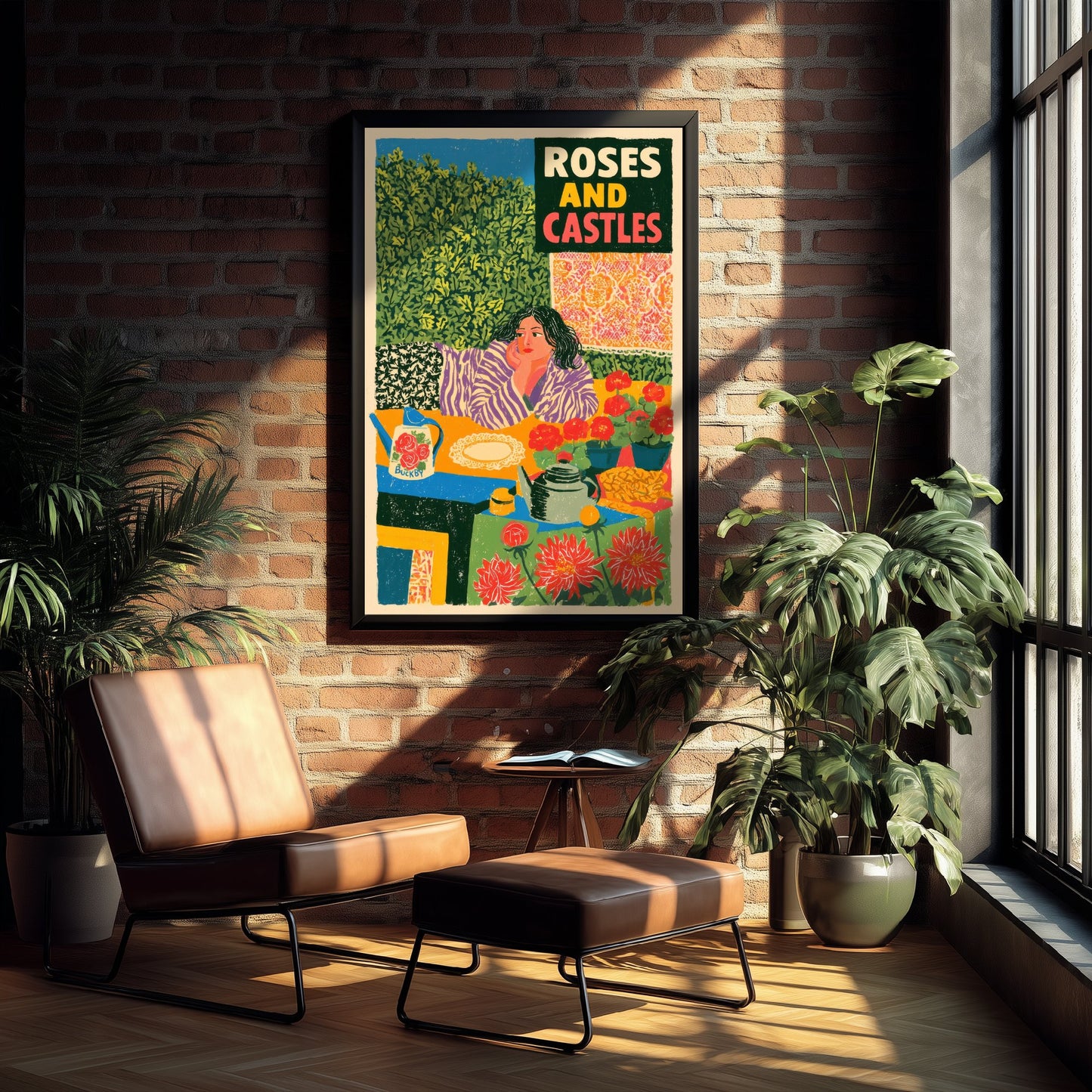 Roses and Castles Art Print - Narrowboat Folk Art Poster - Canal Boat Life Illustration 1/3