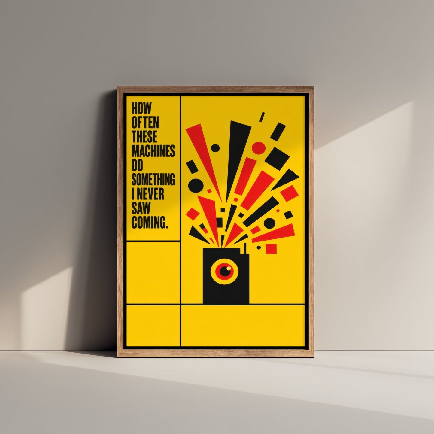 Machine Learning Quote Art Print - These Machines Do Something I Never Saw Coming - AI Poster Illustration V1 2/3