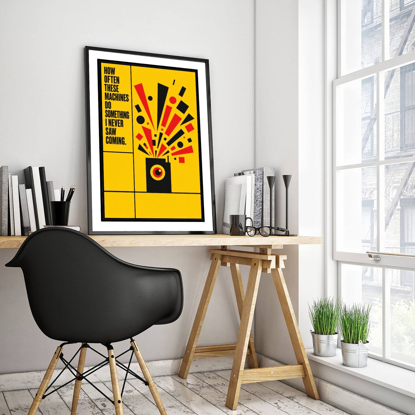 Machine Learning Quote Art Print - These Machines Do Something I Never Saw Coming - AI Poster Illustration V1 2/3