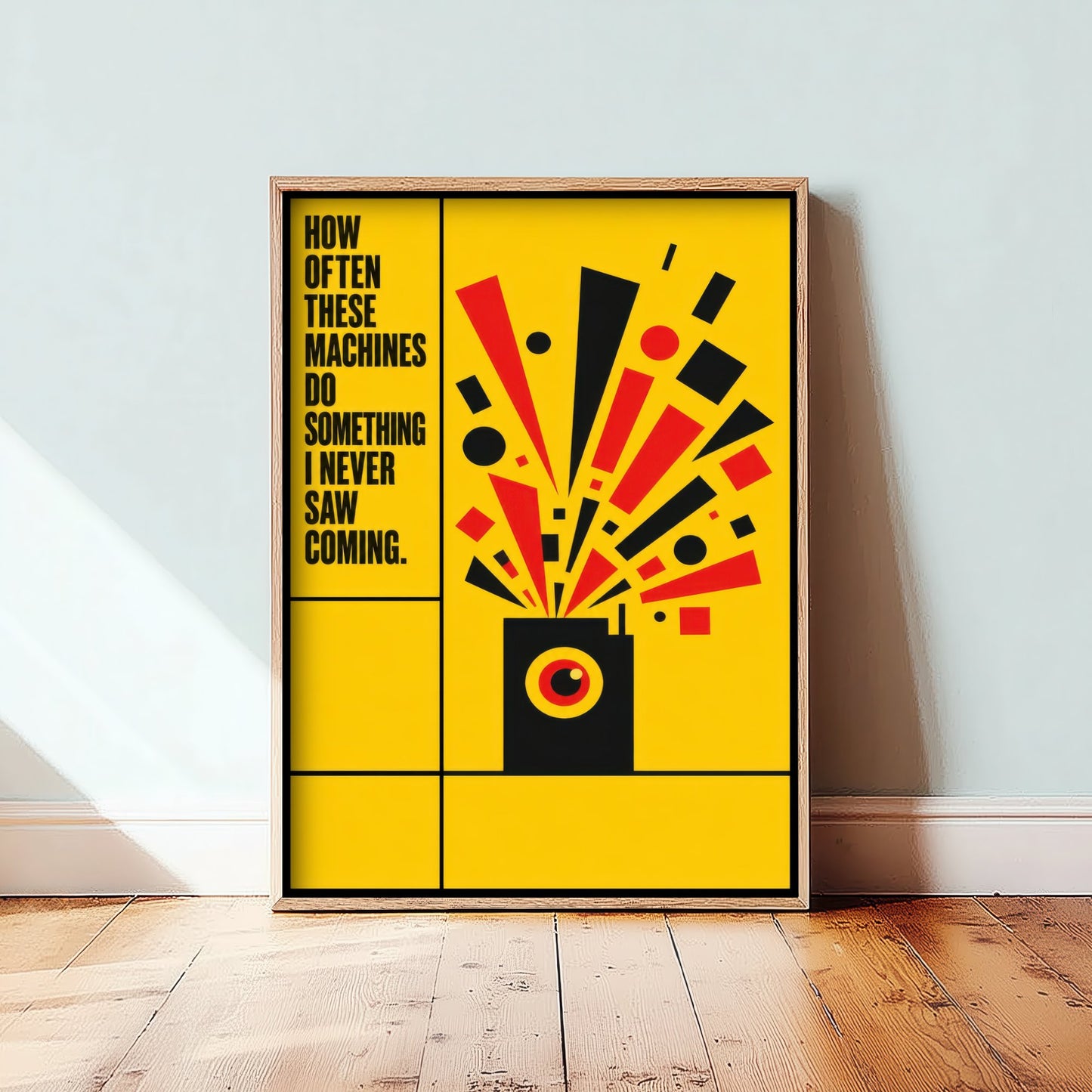 Machine Learning Quote Art Print - These Machines Do Something I Never Saw Coming - AI Poster Illustration V1 2/3