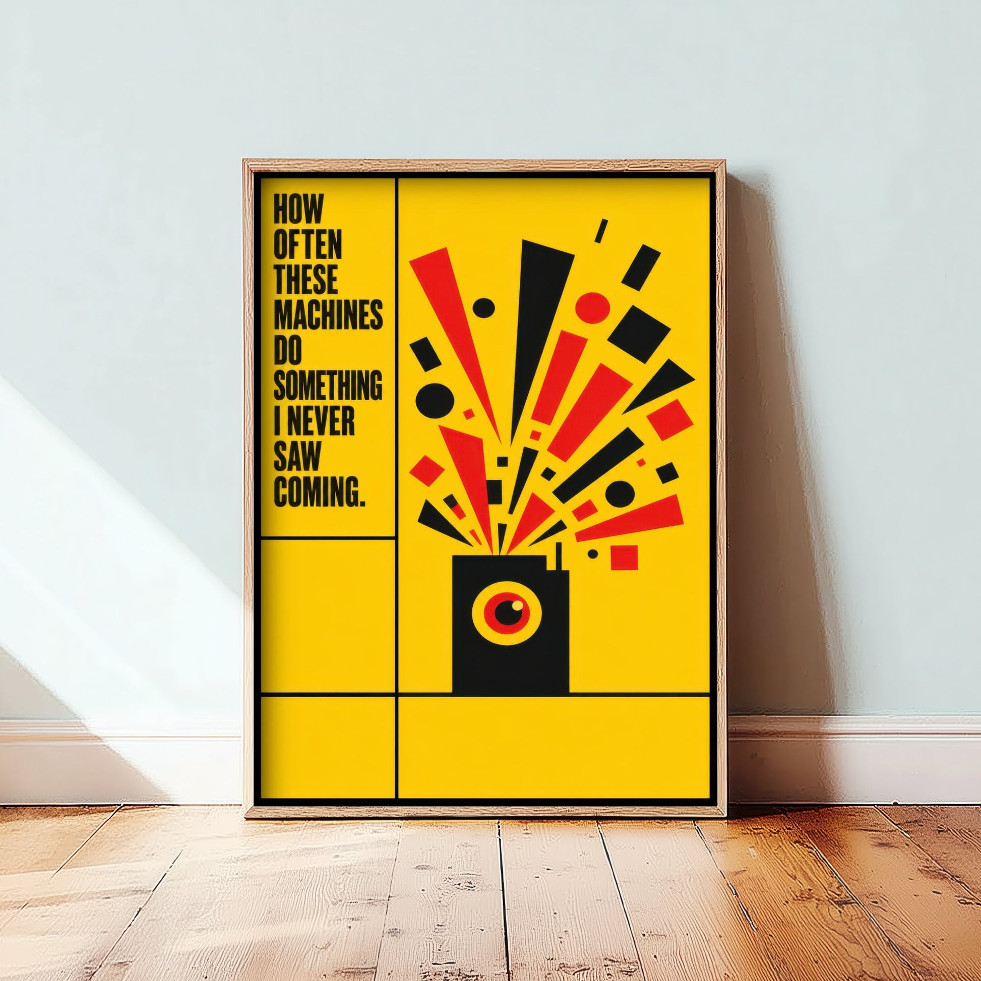 Machine Learning Quote Art Print - These Machines Do Something I Never Saw Coming - AI Poster Illustration V1 2/3