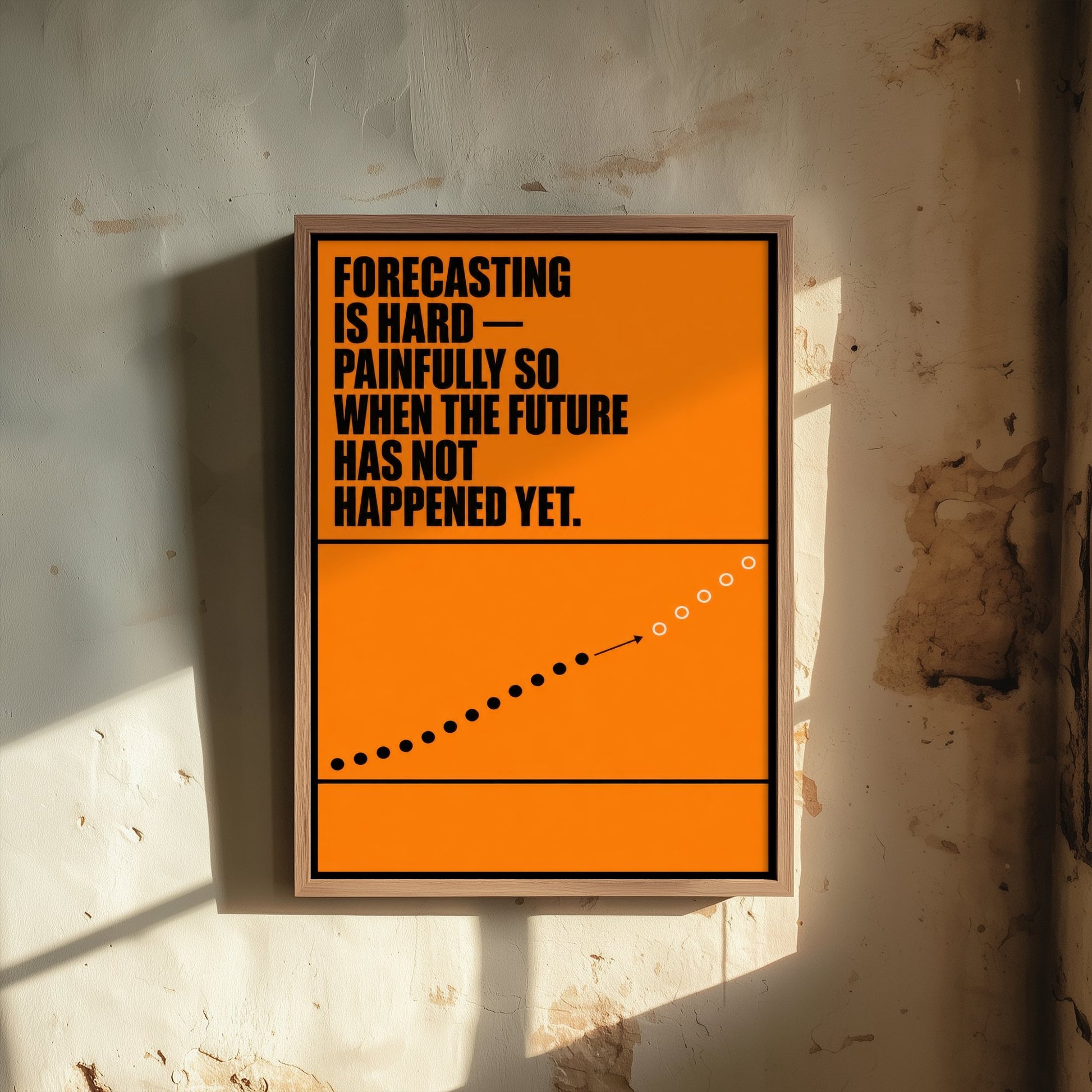 Machine Learning Quote Art Print - Forecasting Is Hard the Future Has Not Happened - AI Poster Illustration V2 1/3