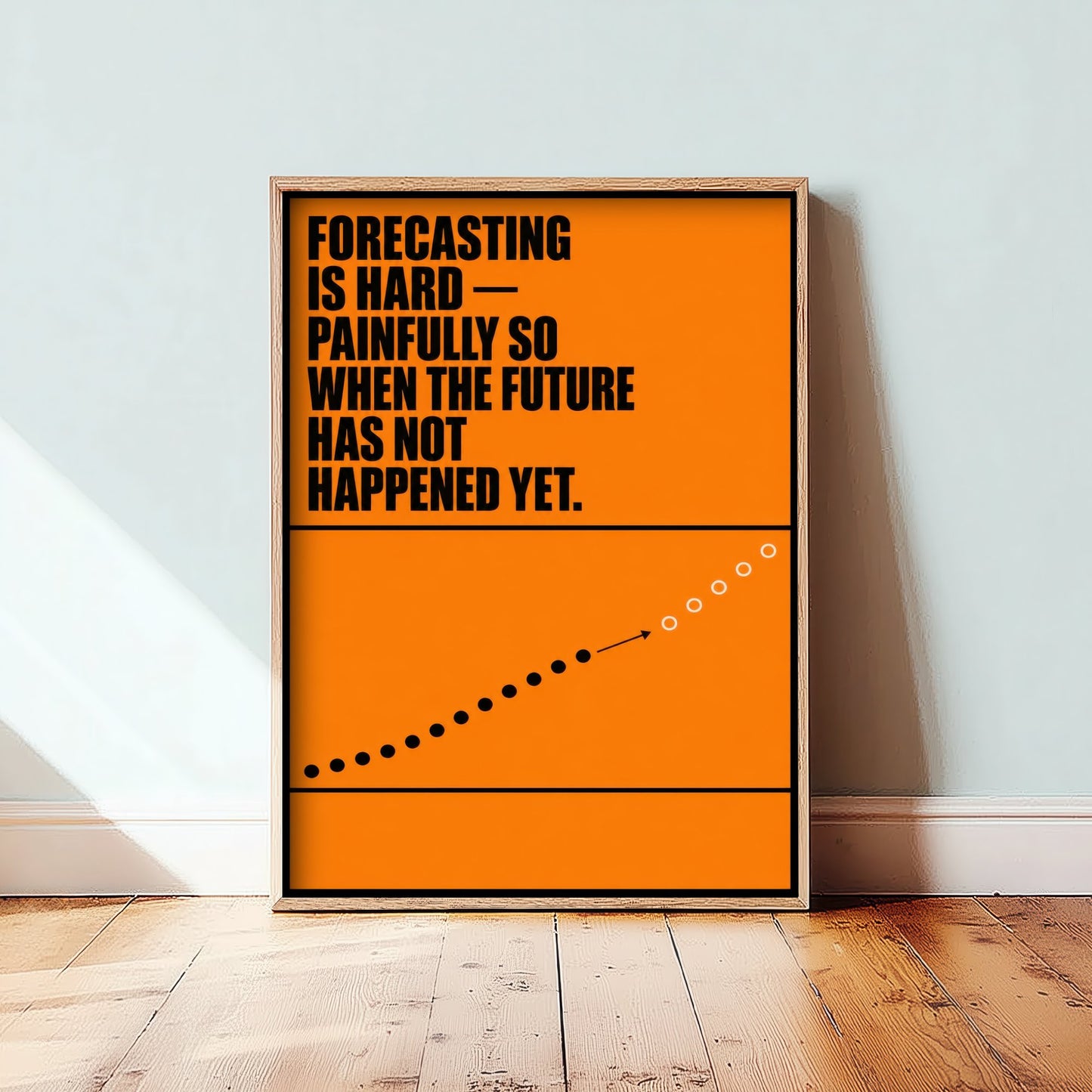 Machine Learning Quote Art Print - Forecasting Is Hard the Future Has Not Happened - AI Poster Illustration V2 1/3